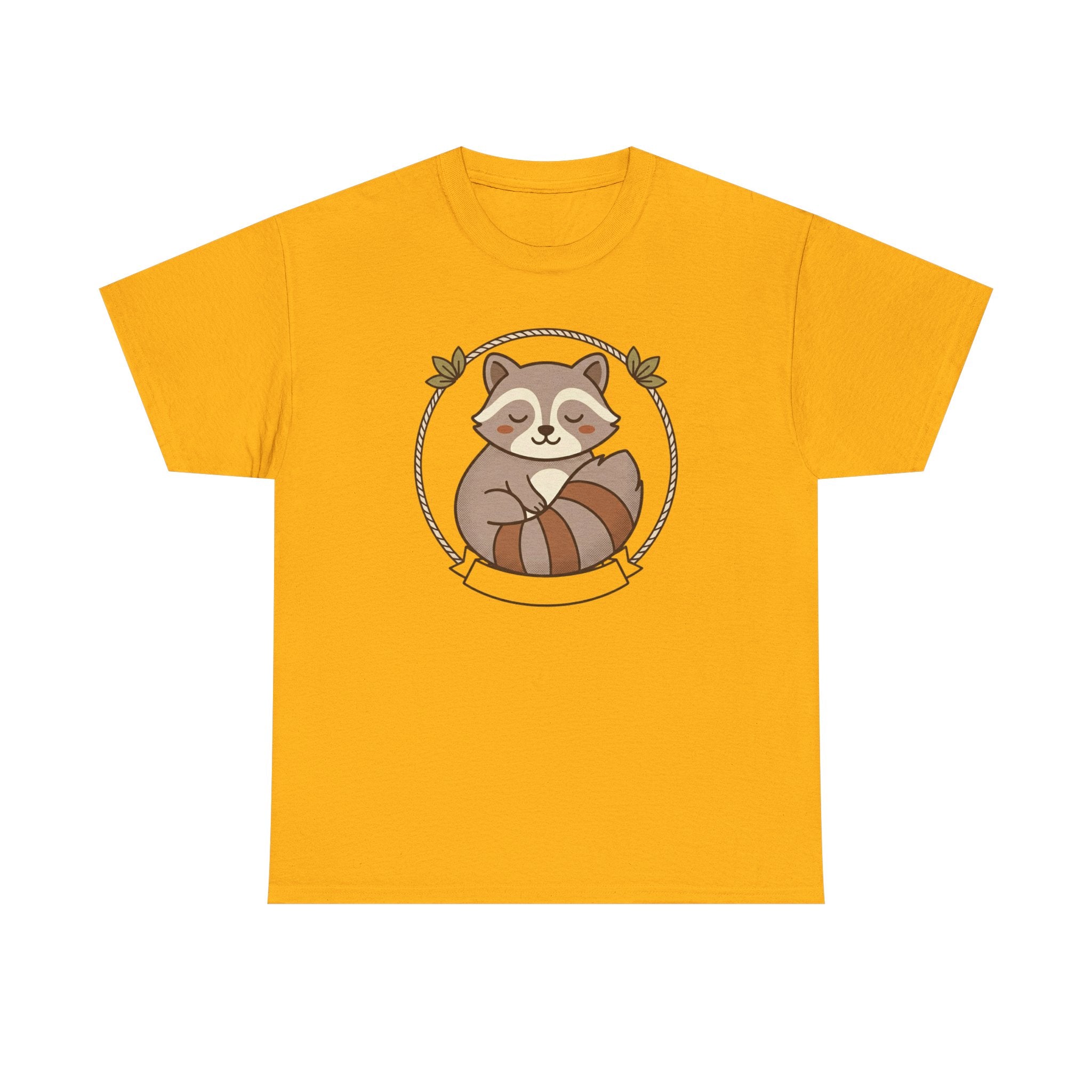 Raccoon Cute Cartoon Tee — Adorable Forest Animal Graphic T-Shirt