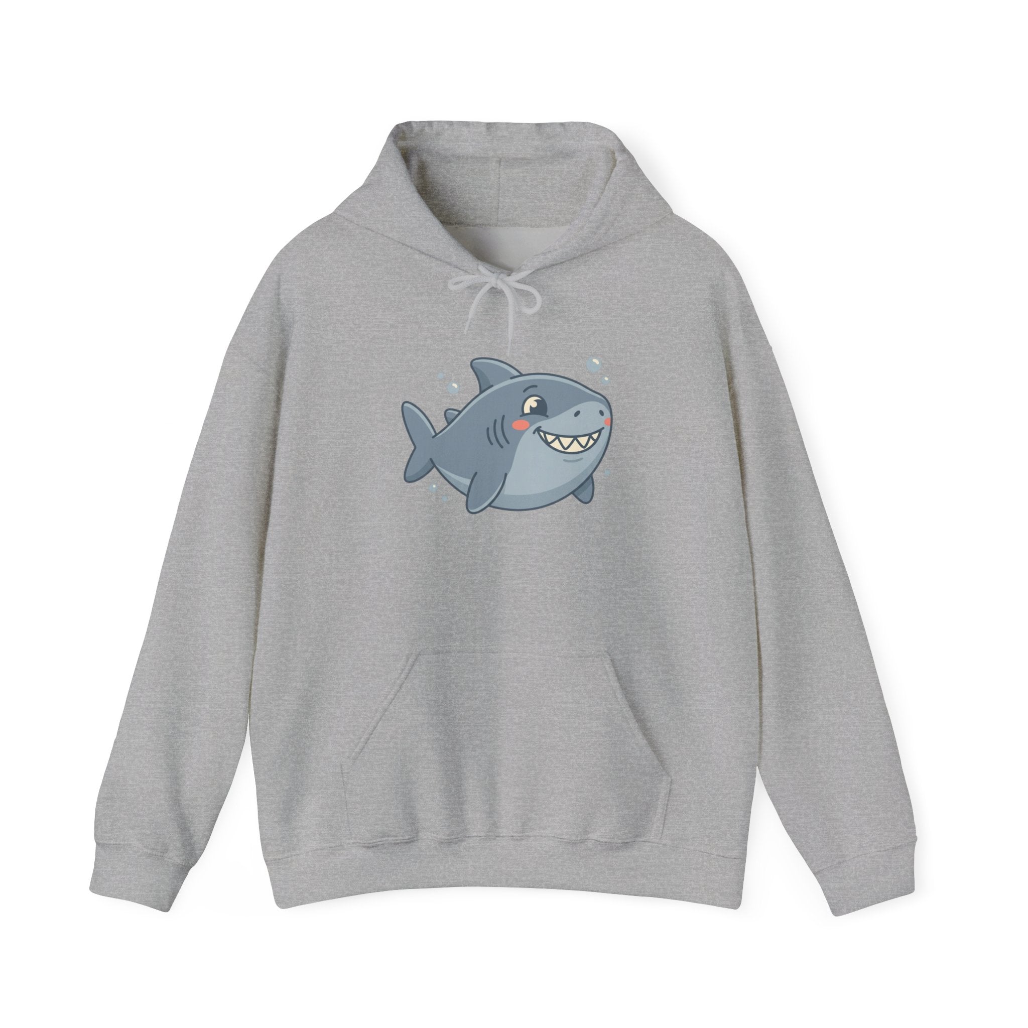 Cute Smiling Shark Hoodie – Cartoon Ocean Shark Pullover