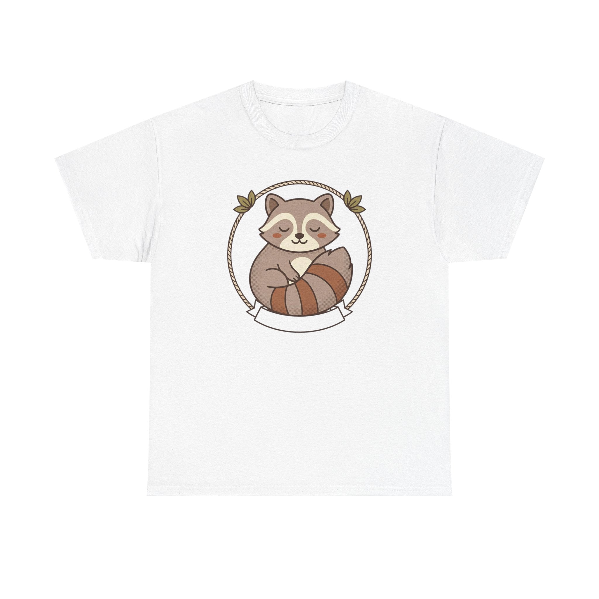 Raccoon Cute Cartoon Tee — Adorable Forest Animal Graphic T-Shirt