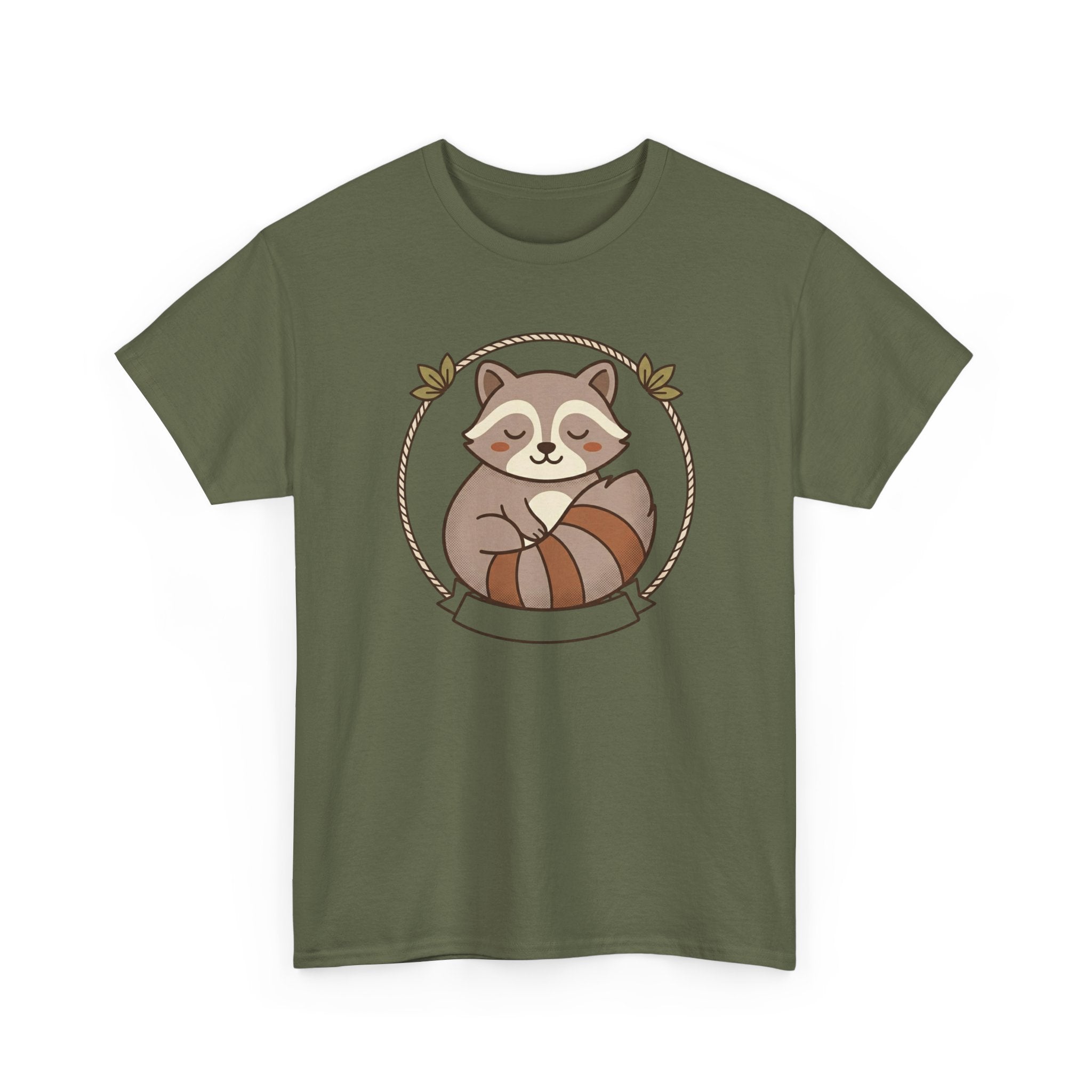 Raccoon Cute Cartoon Tee — Adorable Forest Animal Graphic T-Shirt