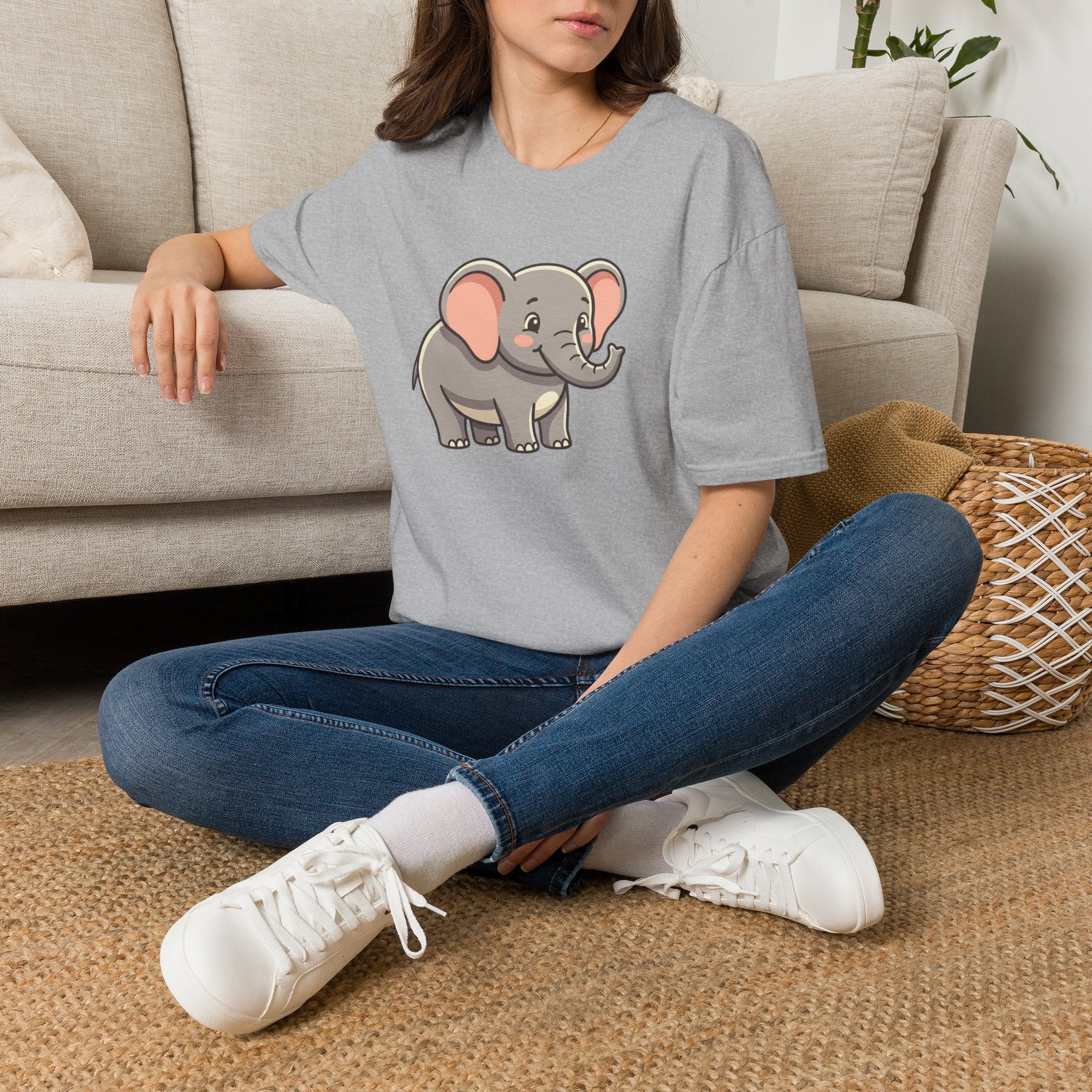 Cute Baby Elephant T-Shirt — Adorable Cartoon Graphic Tee for Kids & Animal Lovers