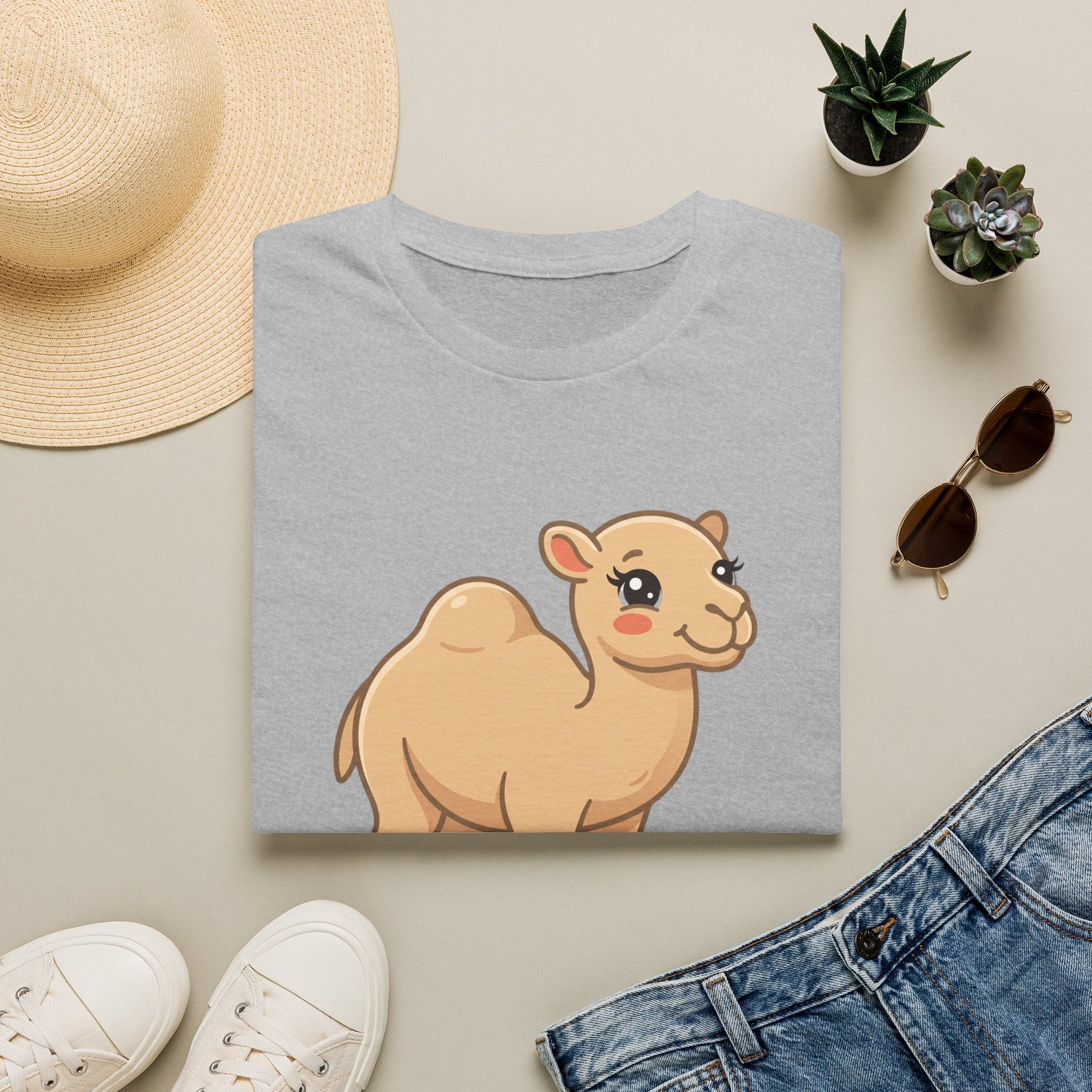 Cute Camel Cartoon T-Shirt — Playful Desert Animal Tee