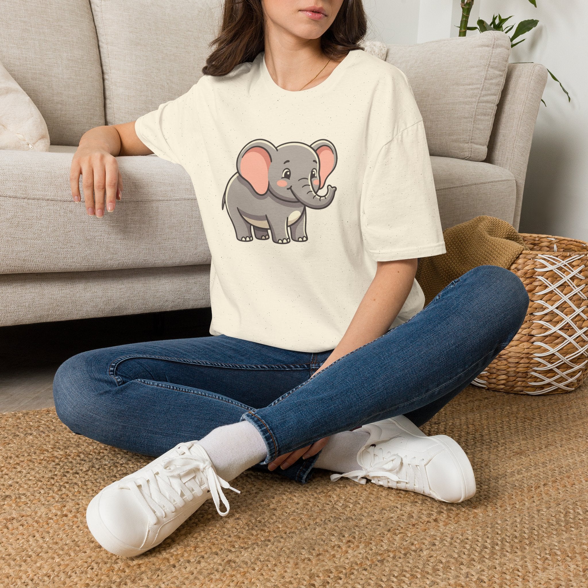 Cute Baby Elephant T-Shirt — Adorable Cartoon Graphic Tee for Kids & Animal Lovers