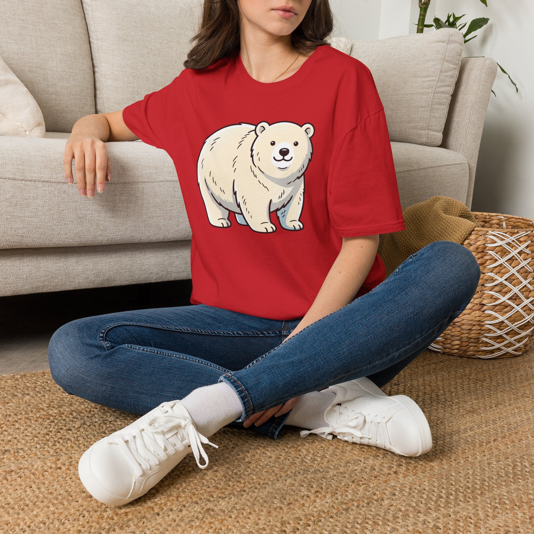 Cute Polar Bear Graphic T‑Shirt — Adorable Arctic Animal Tee