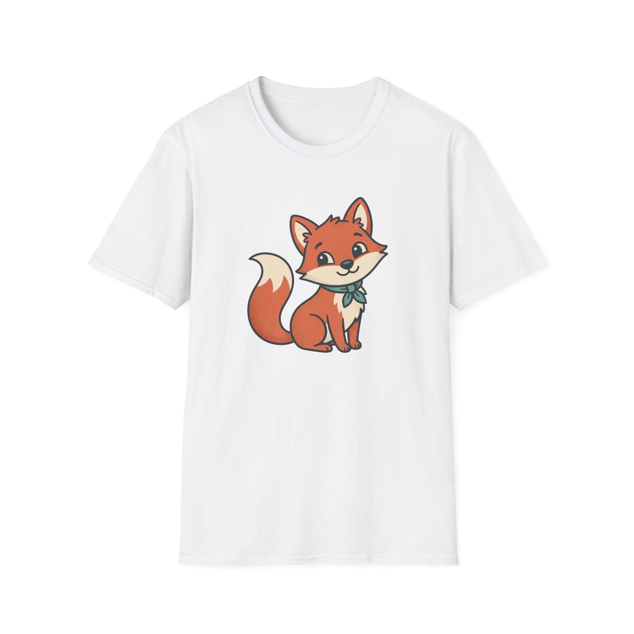 Fox Cartoon T‑Shirt — Cute Red Fox Graphic Tee for Kids & Adults
