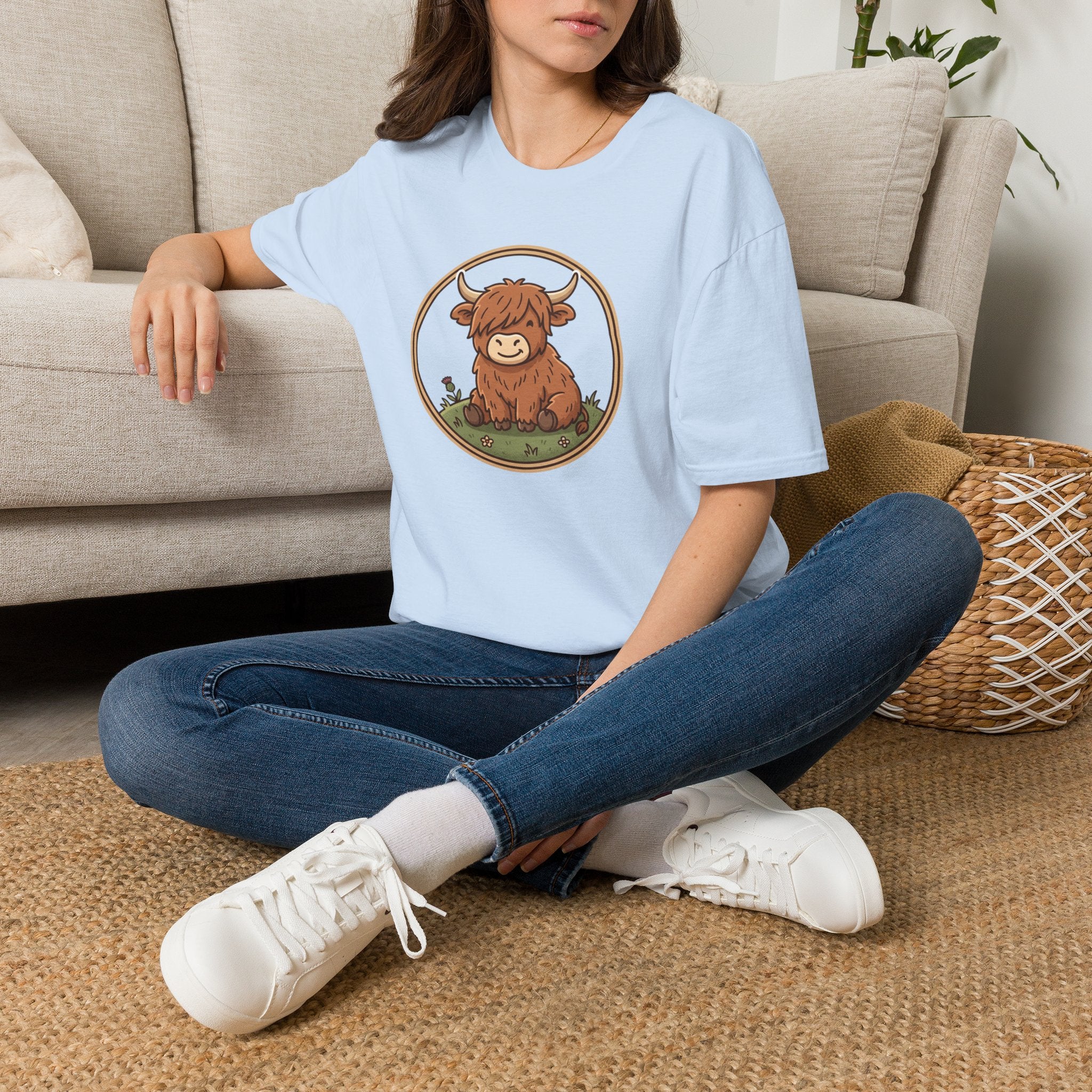 Highland Cow Graphic T-Shirt — Cute Scottish Highland Cattle Tee
