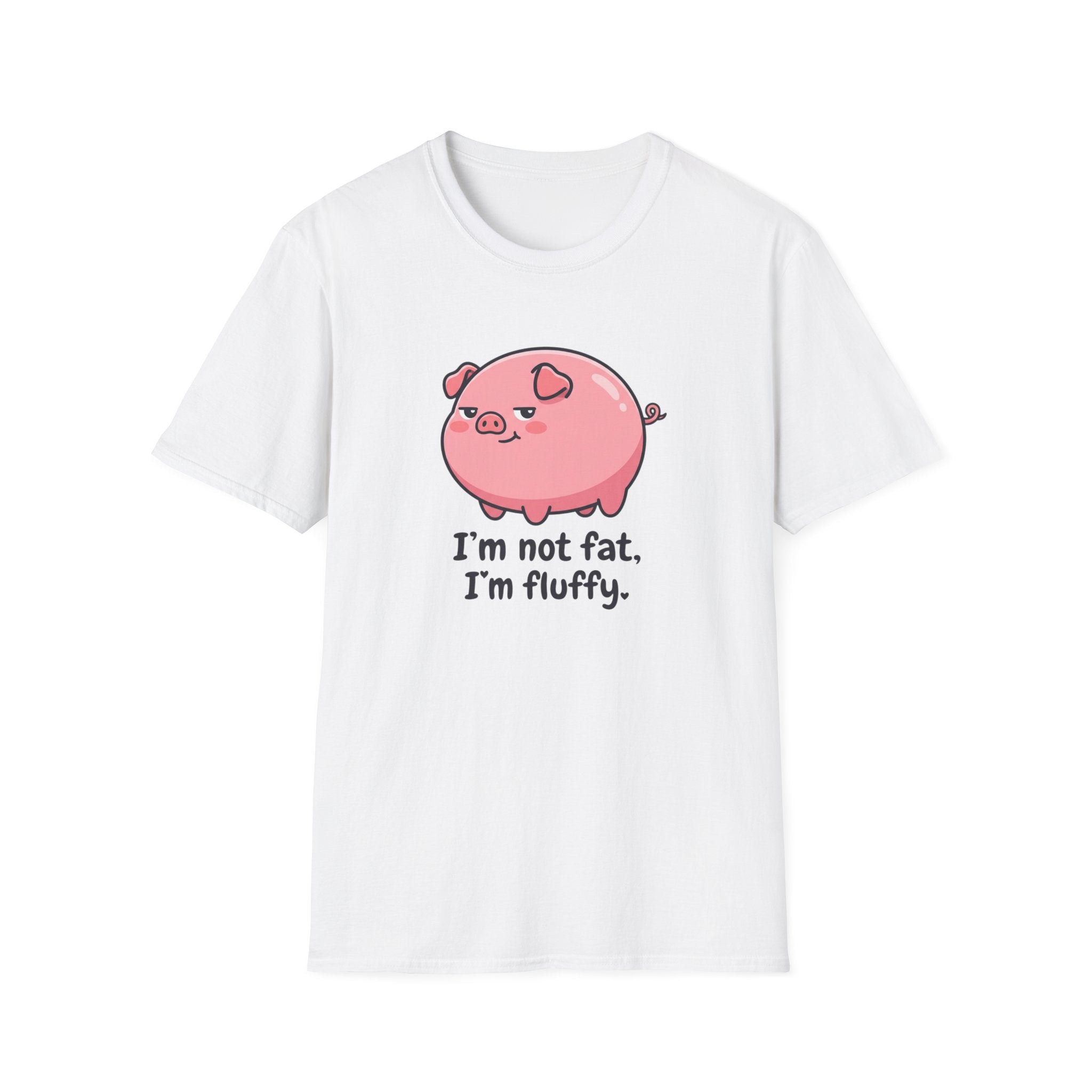 Cute Pink Pig 'I'm Not Fat, I'm Fluffy' T-Shirt