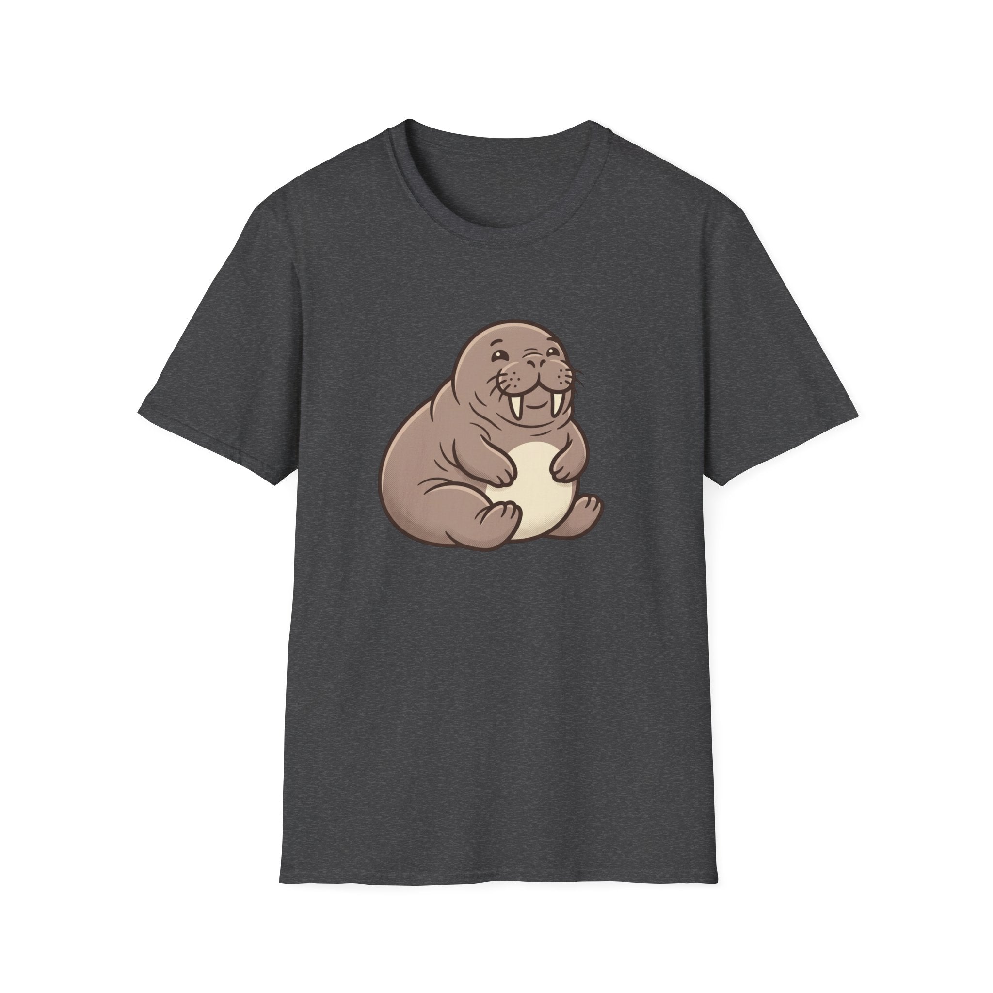 Walrus Graphic T-Shirt — Cute Smiling Walrus Illustration Tee