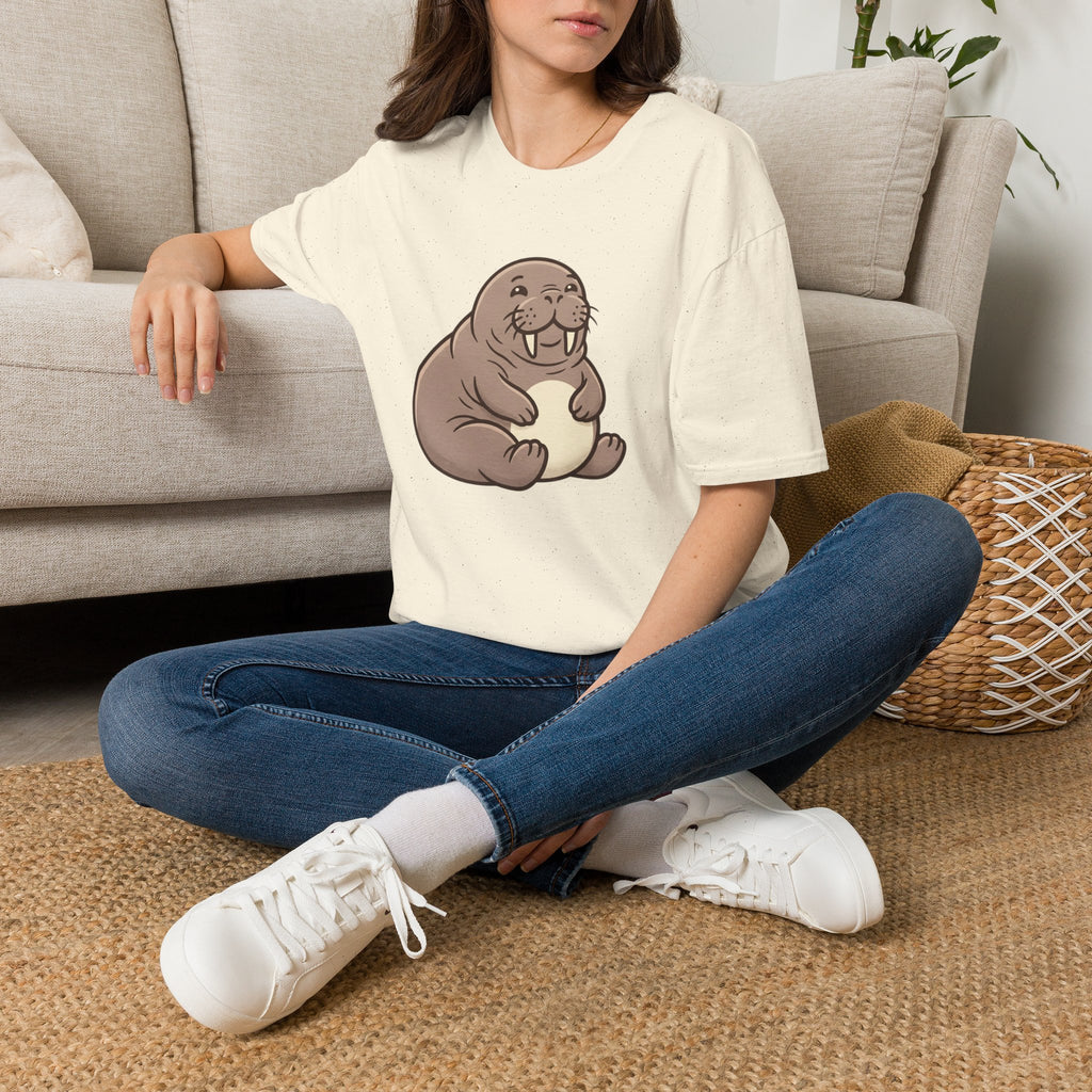 Walrus Graphic T-Shirt — Cute Smiling Walrus Illustration Tee