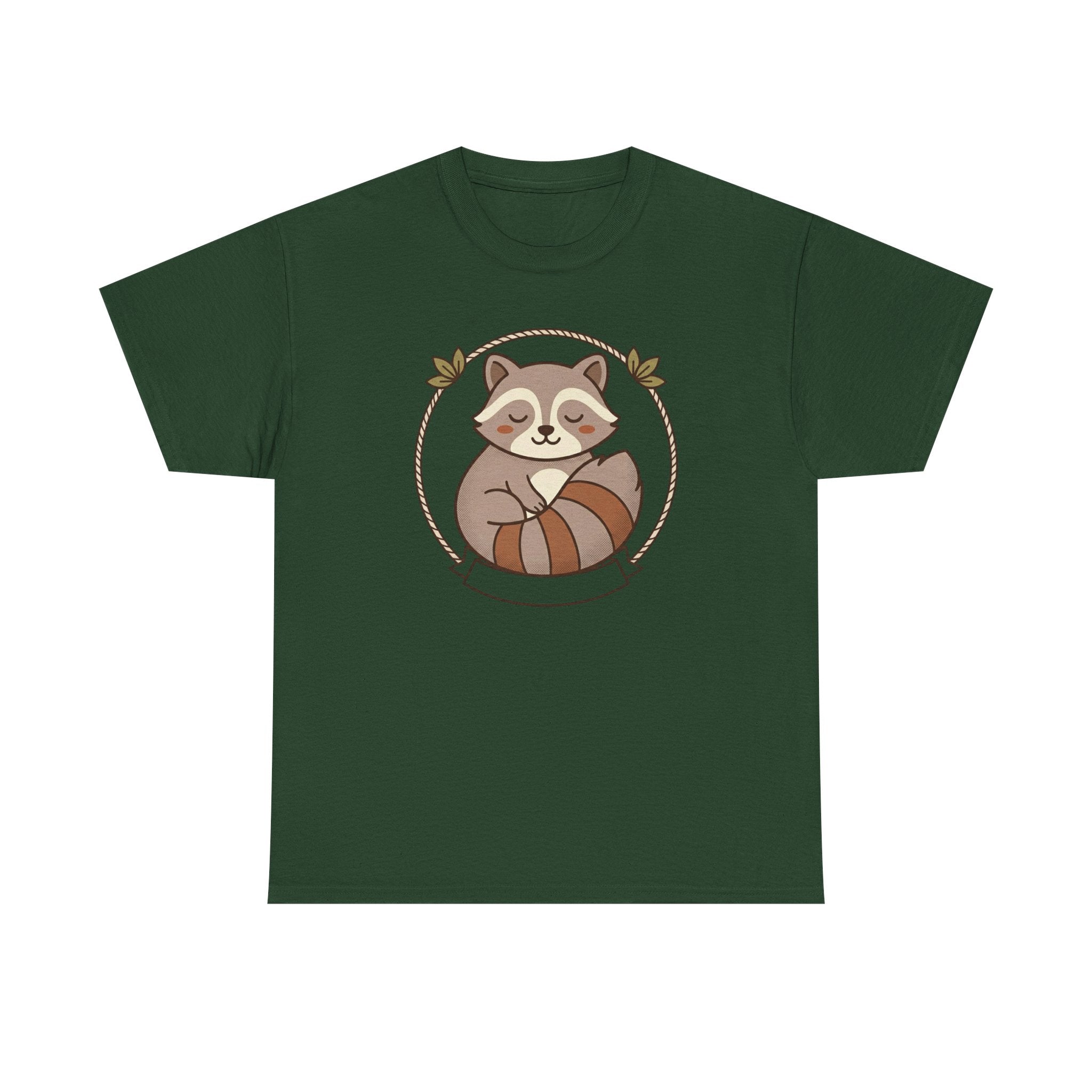 Raccoon Cute Cartoon Tee — Adorable Forest Animal Graphic T-Shirt