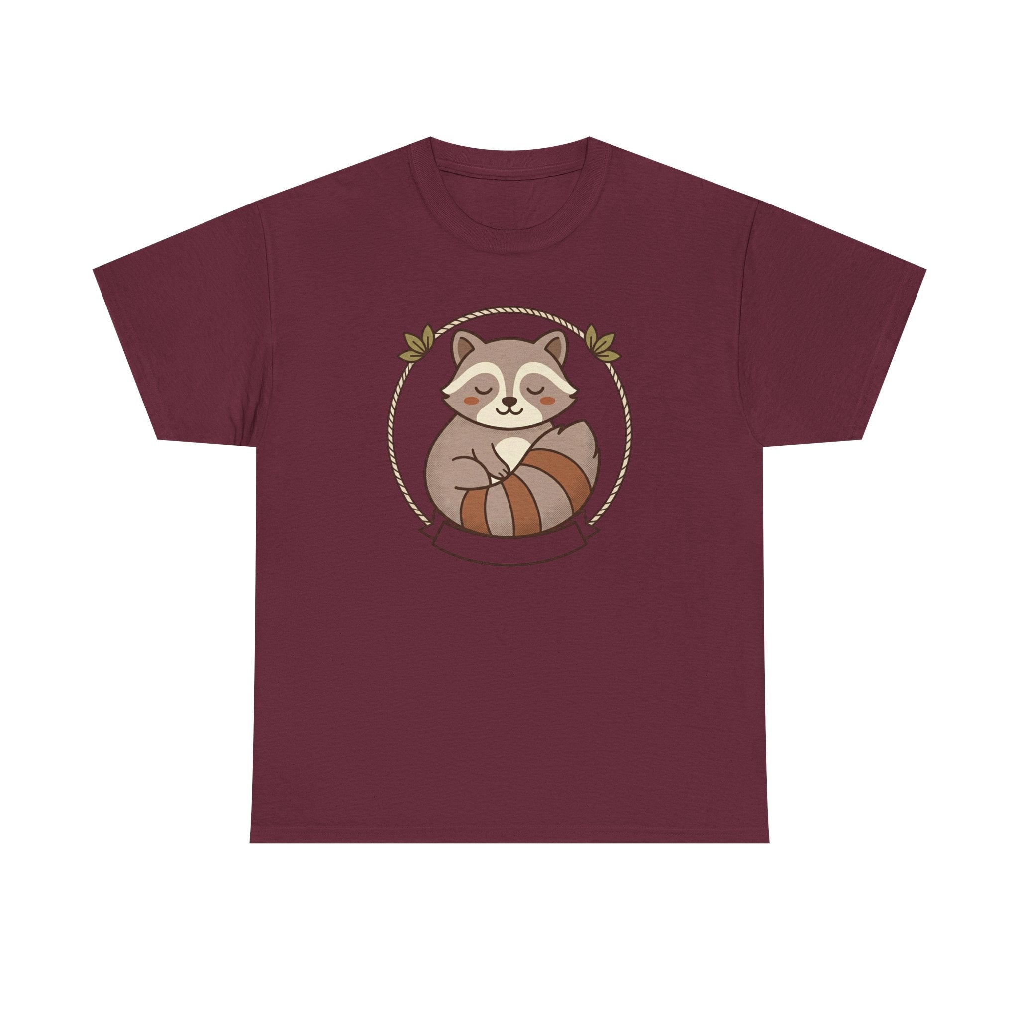 Raccoon Cute Cartoon Tee — Adorable Forest Animal Graphic T-Shirt