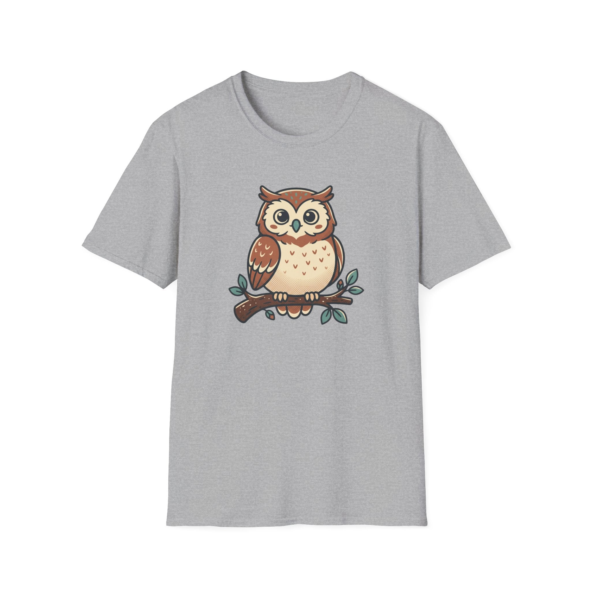 Owl Graphic T-Shirt — Cute Woodland Owl Tee for Nature Lovers