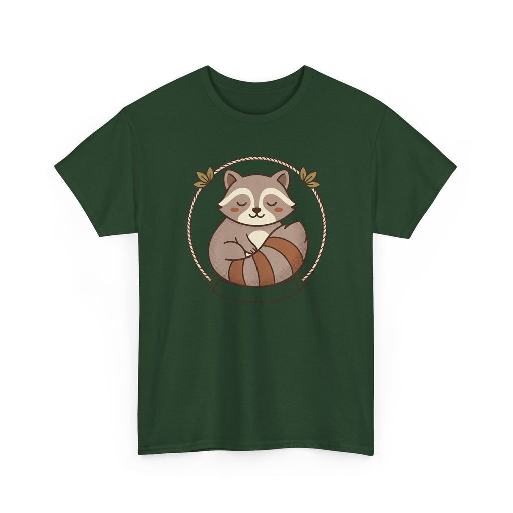 Raccoon Cute Cartoon Tee — Adorable Forest Animal Graphic T-Shirt