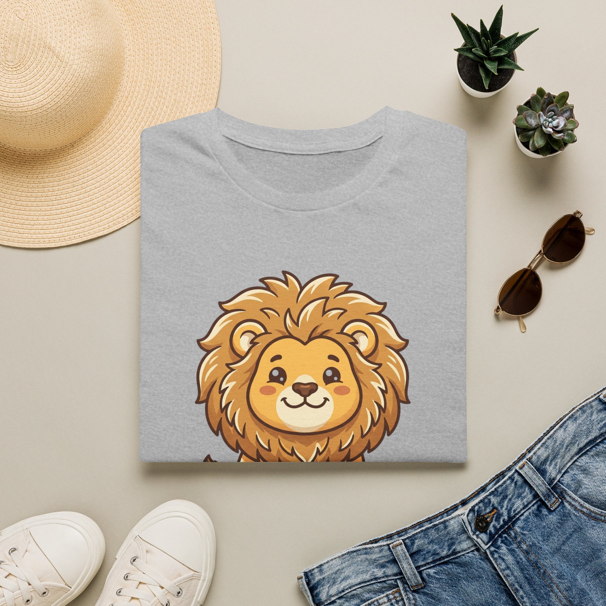 Cute Cartoon Lion T-Shirt — Adorable Baby Lion Graphic Tee