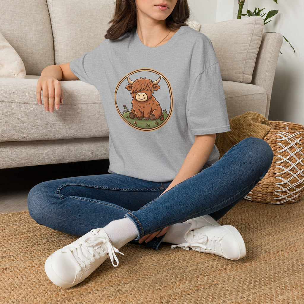 Highland Cow Graphic T-Shirt — Cute Scottish Highland Cattle Tee