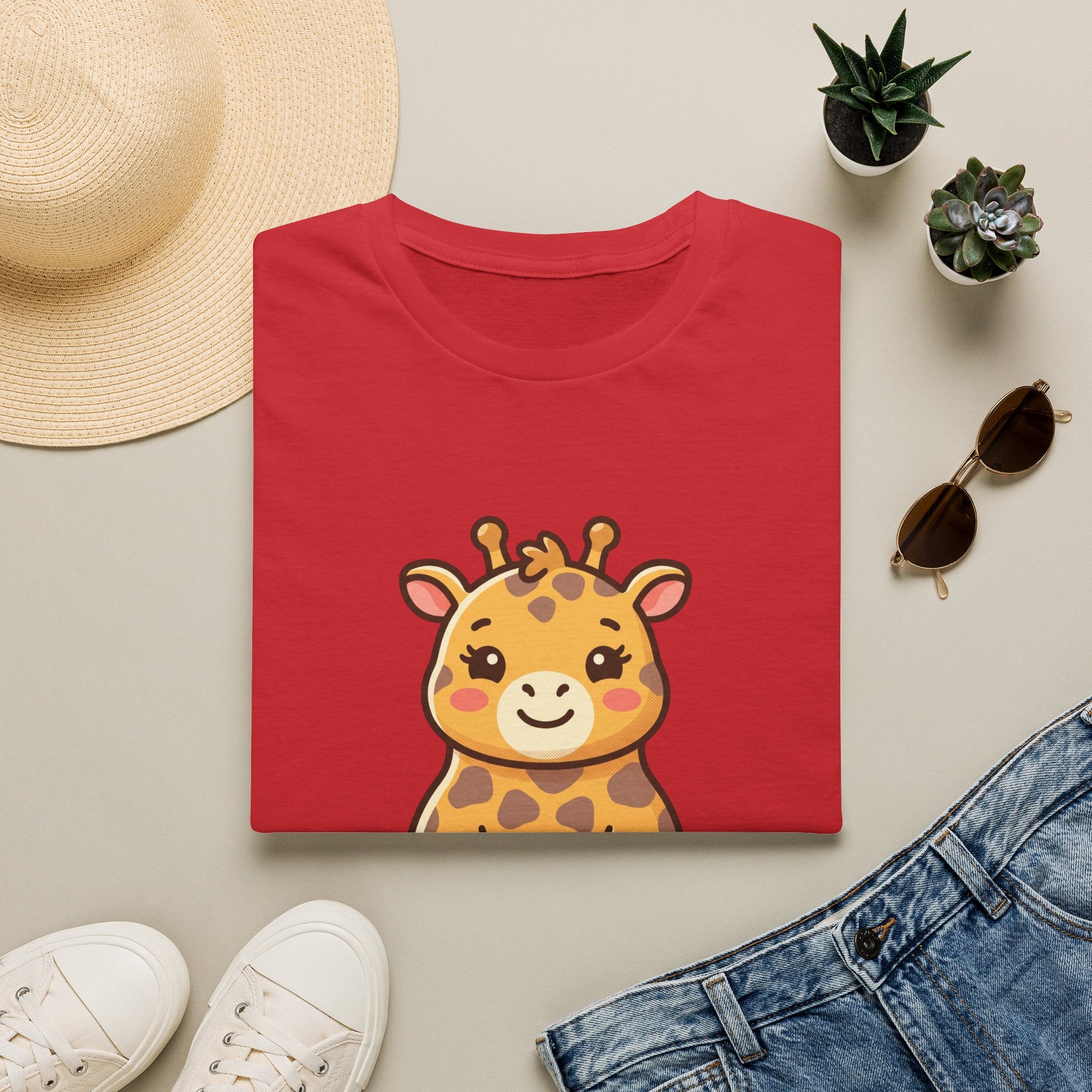 Cute Baby Giraffe T-Shirt — Adorable Safari Animal Tee for Kids & Moms