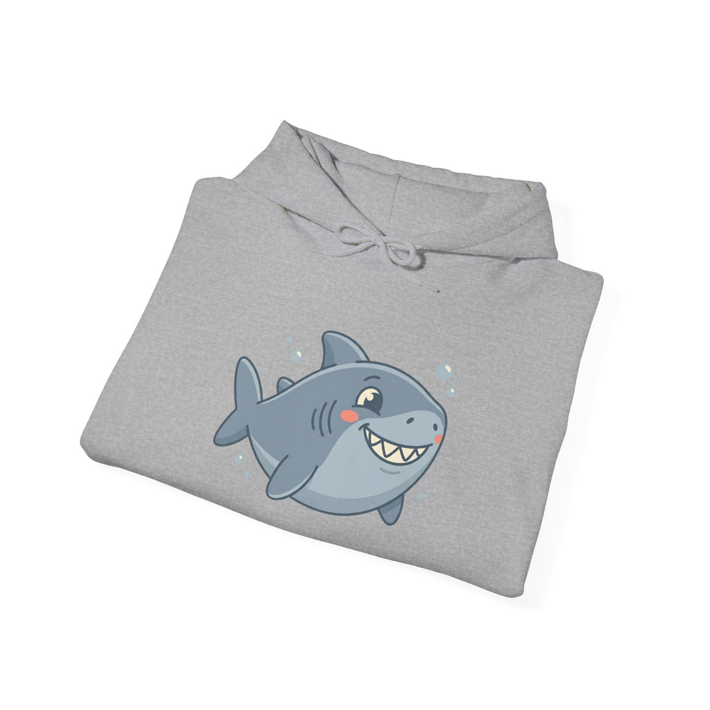 Cute Smiling Shark Hoodie – Cartoon Ocean Shark Pullover