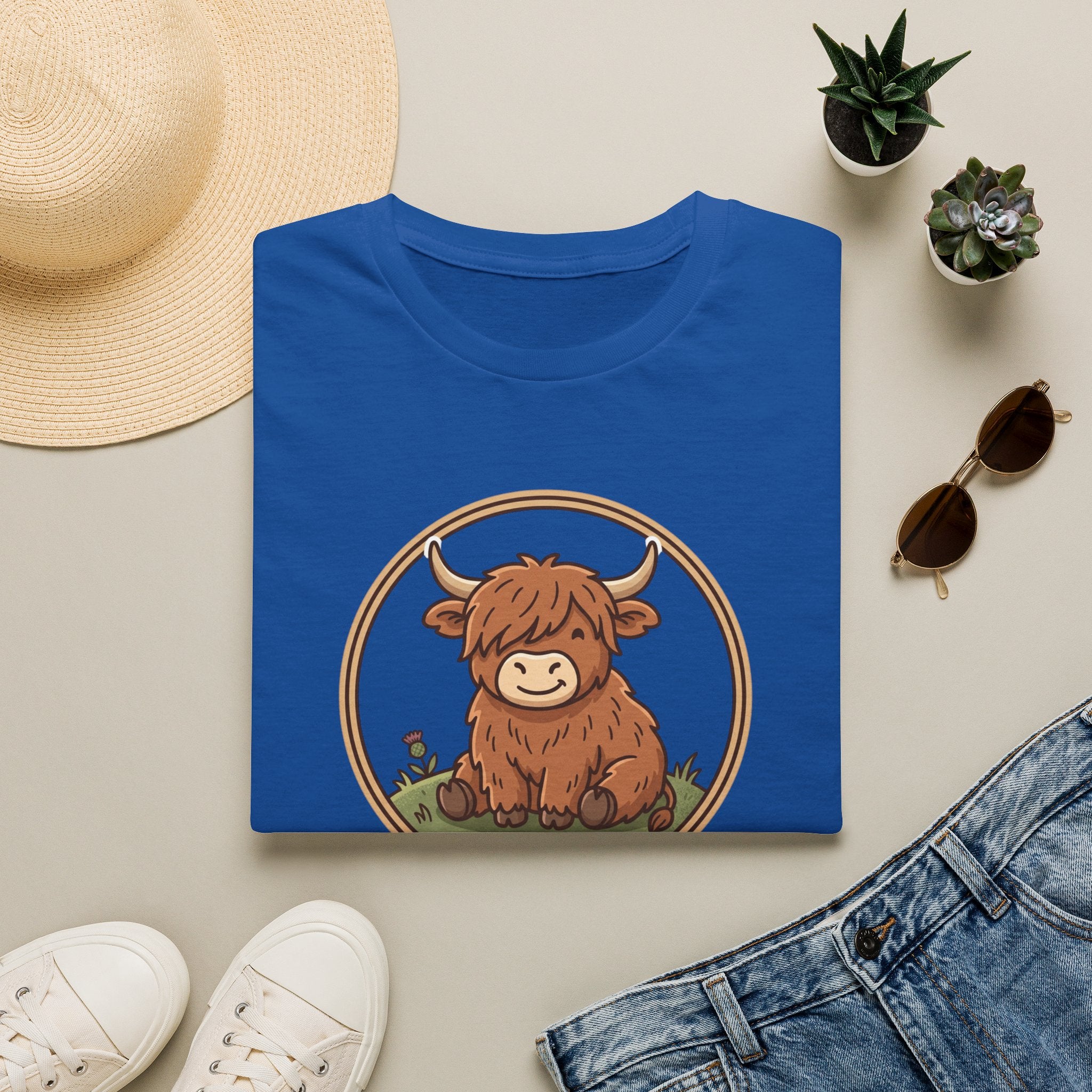 Highland Cow Graphic T-Shirt — Cute Scottish Highland Cattle Tee