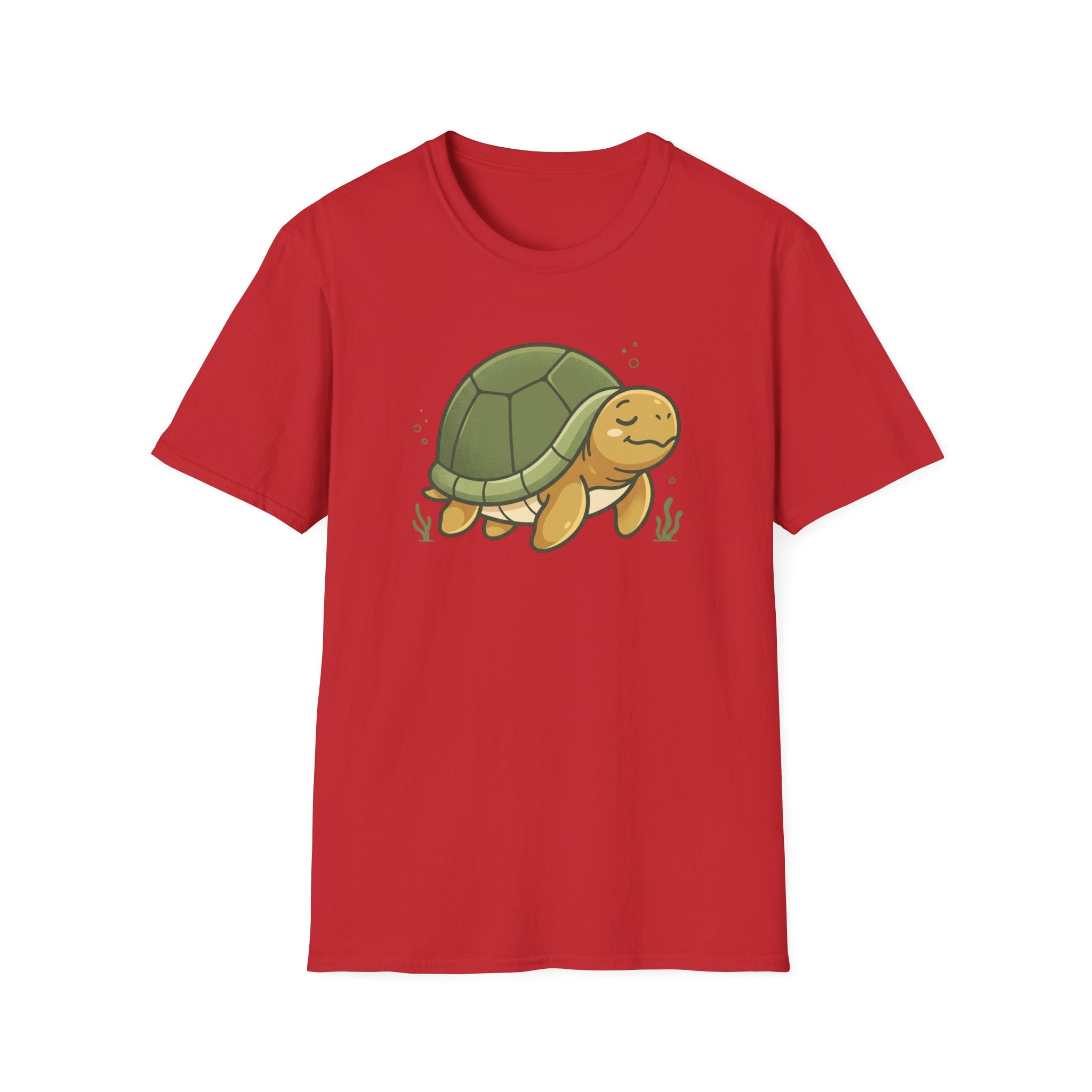Cute Cartoon Turtle T-Shirt — Relaxed Sea Turtle Graphic Tee