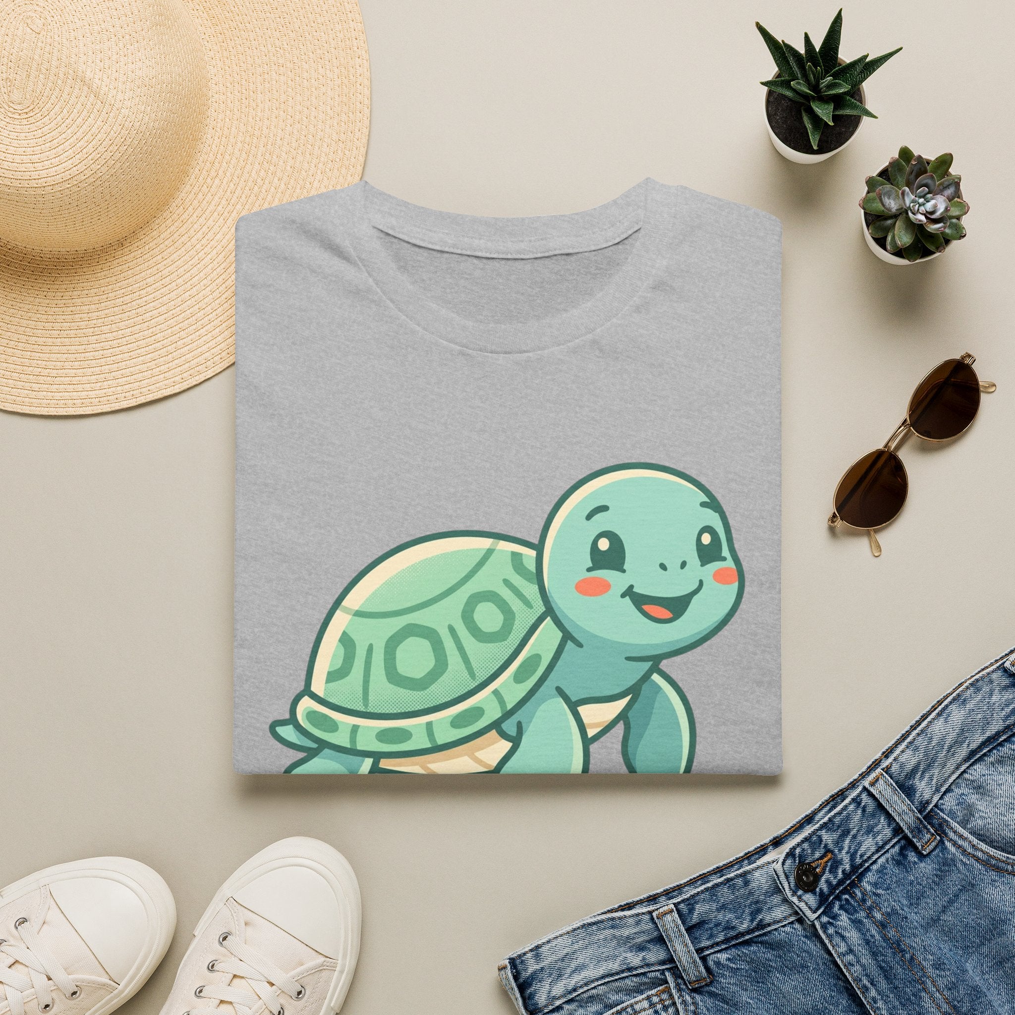 Cute Baby Turtle T-Shirt – Smiling Sea Turtle Graphic Tee for Kids & Turtle Lovers