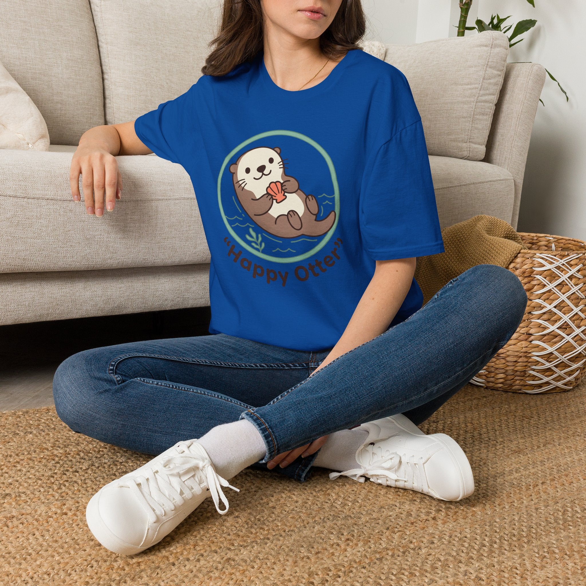 Happy Otter T-Shirt — Cute Sea Otter Graphic Tee