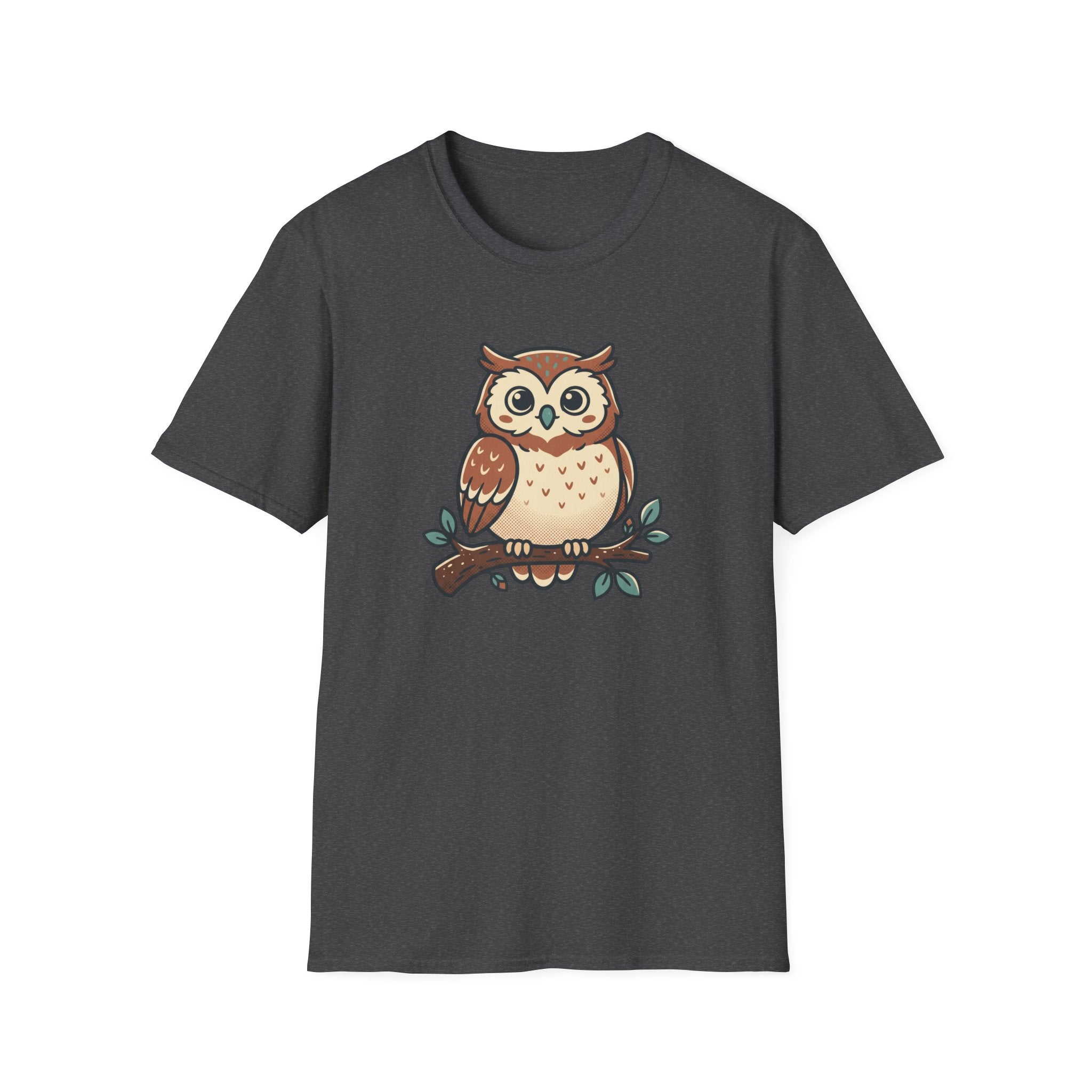 Owl Graphic T-Shirt — Cute Woodland Owl Tee for Nature Lovers