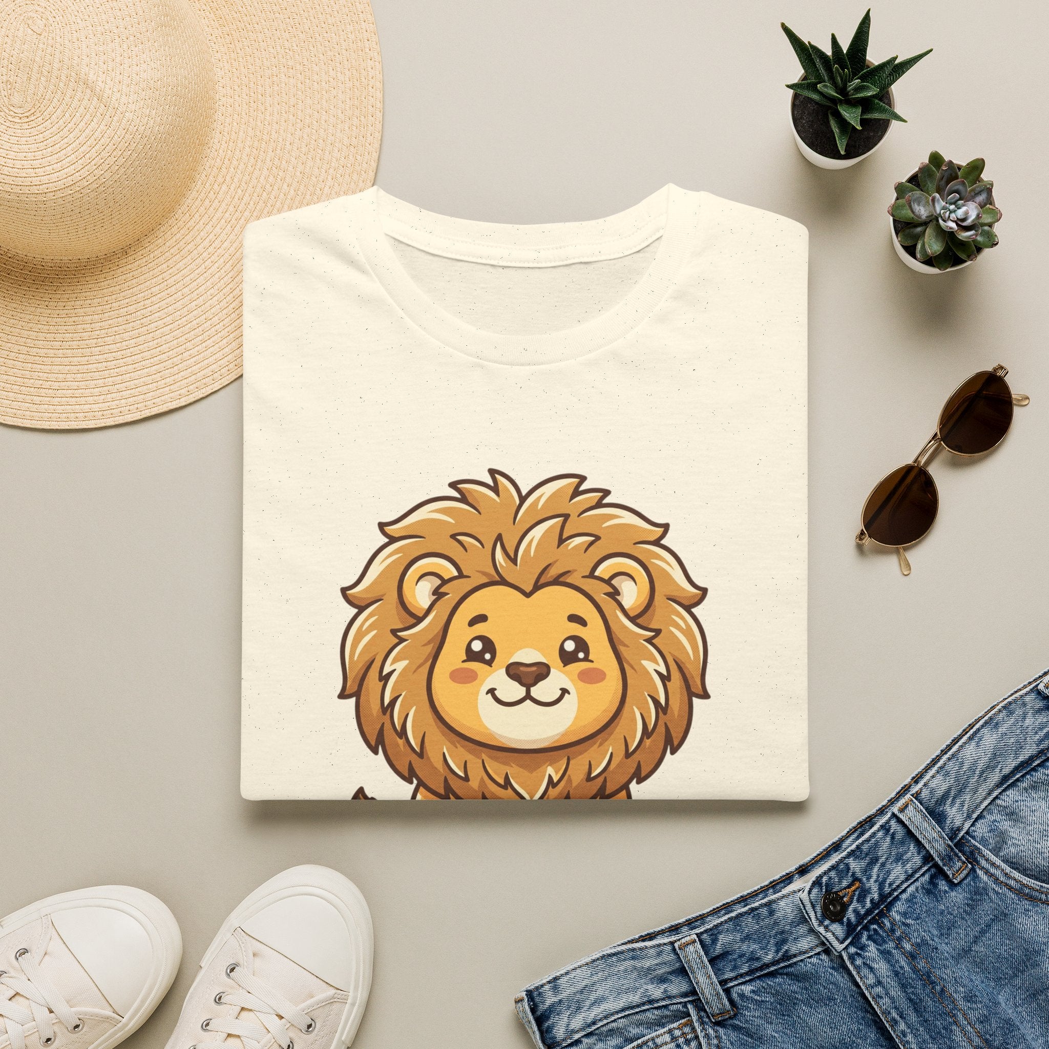 Cute Cartoon Lion T-Shirt — Adorable Baby Lion Graphic Tee