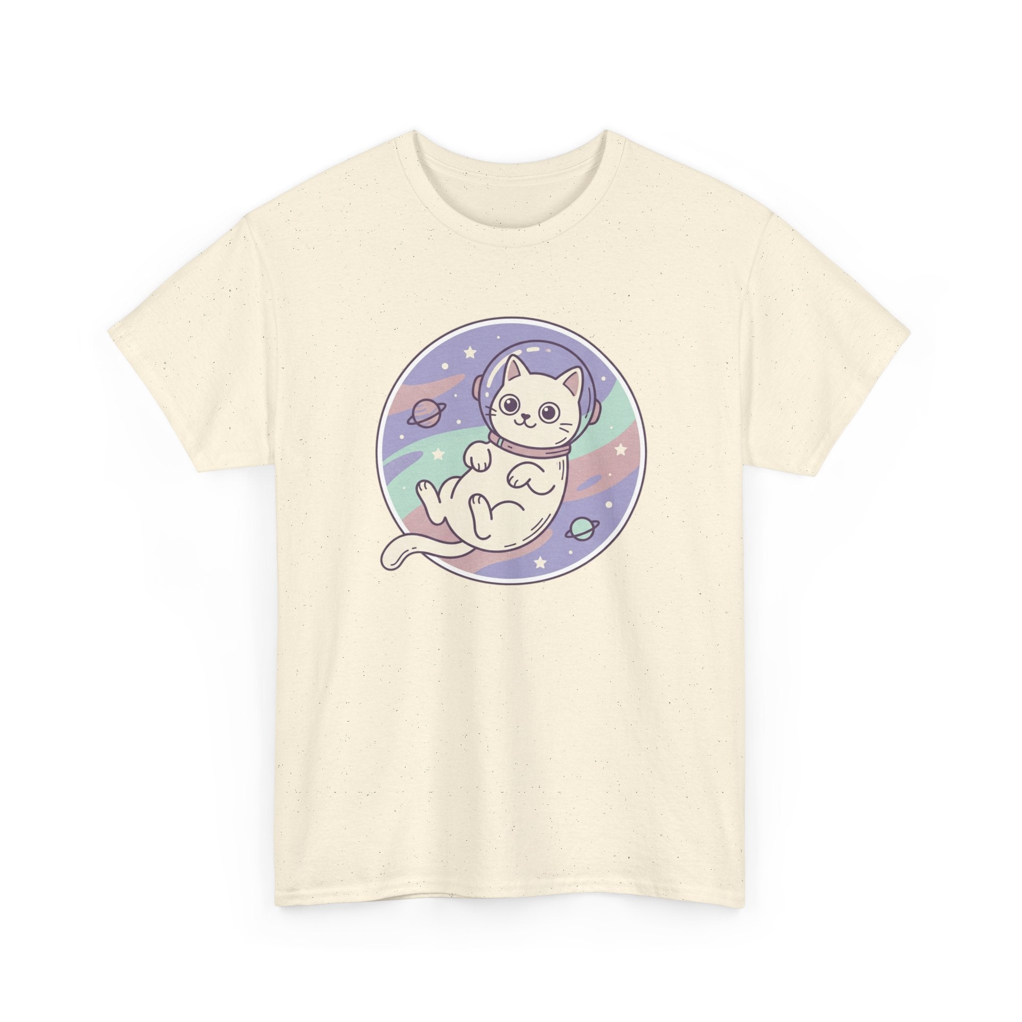 Space Cat Unisex Heavy Cotton Tee