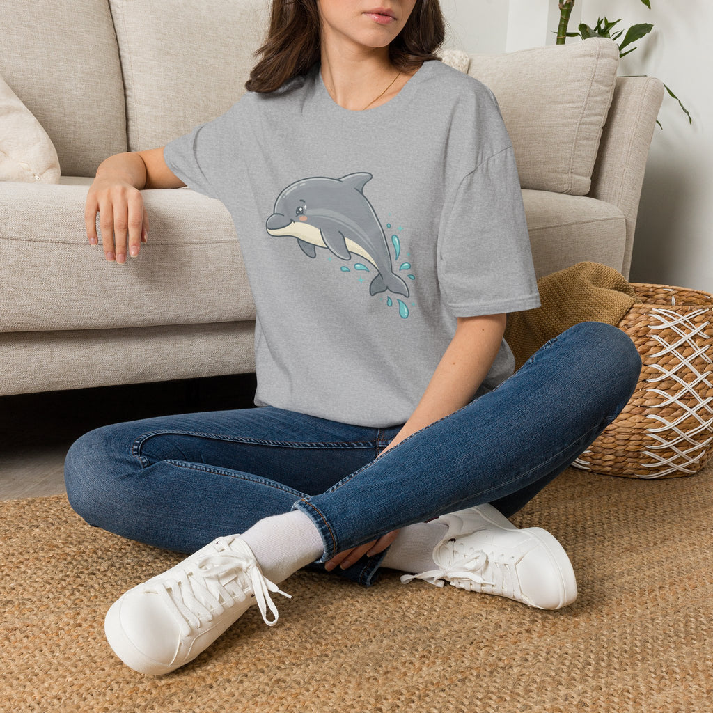 Dolphin Cute Graphic T-Shirt — Playful Jumping Dolphin Tee
