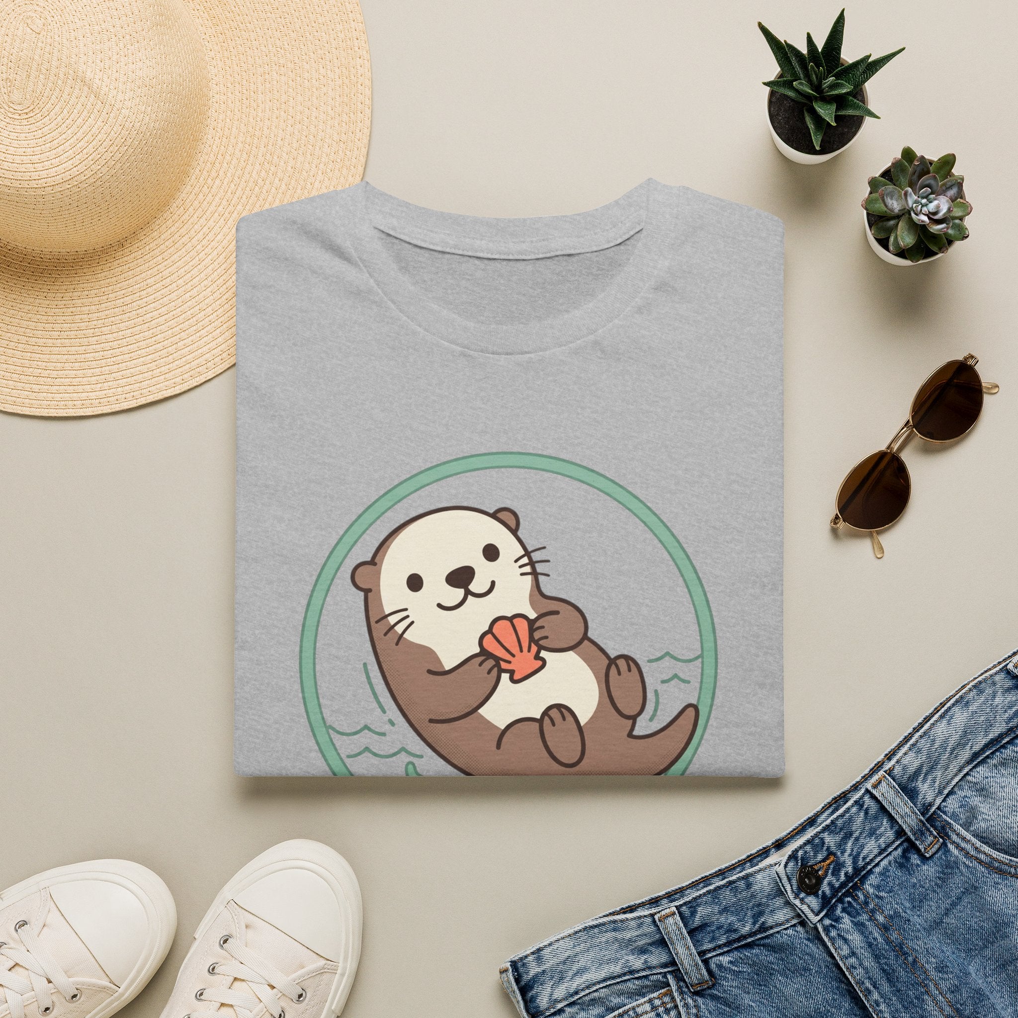 Happy Otter T-Shirt — Cute Sea Otter Graphic Tee