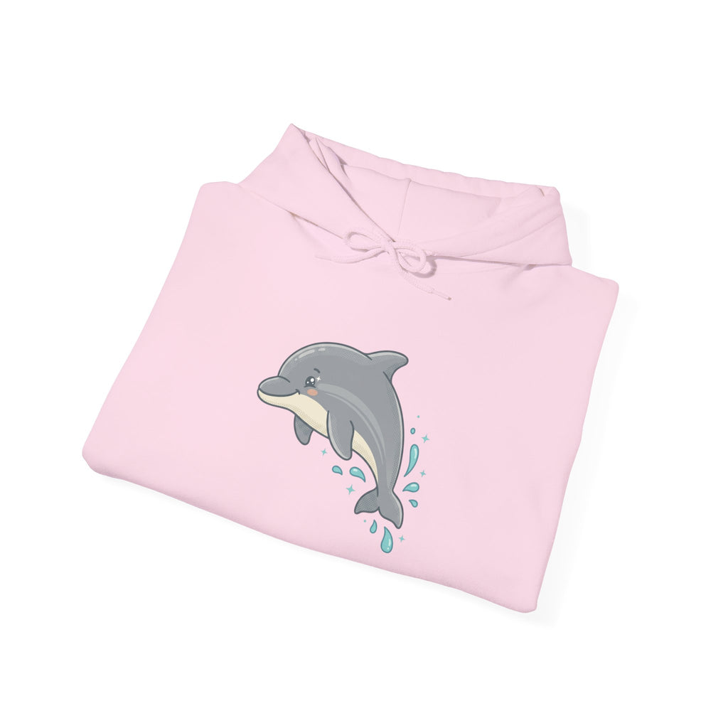 Dolphin Wave Hoodie — Cute Leaping Dolphin Graphic Pullover