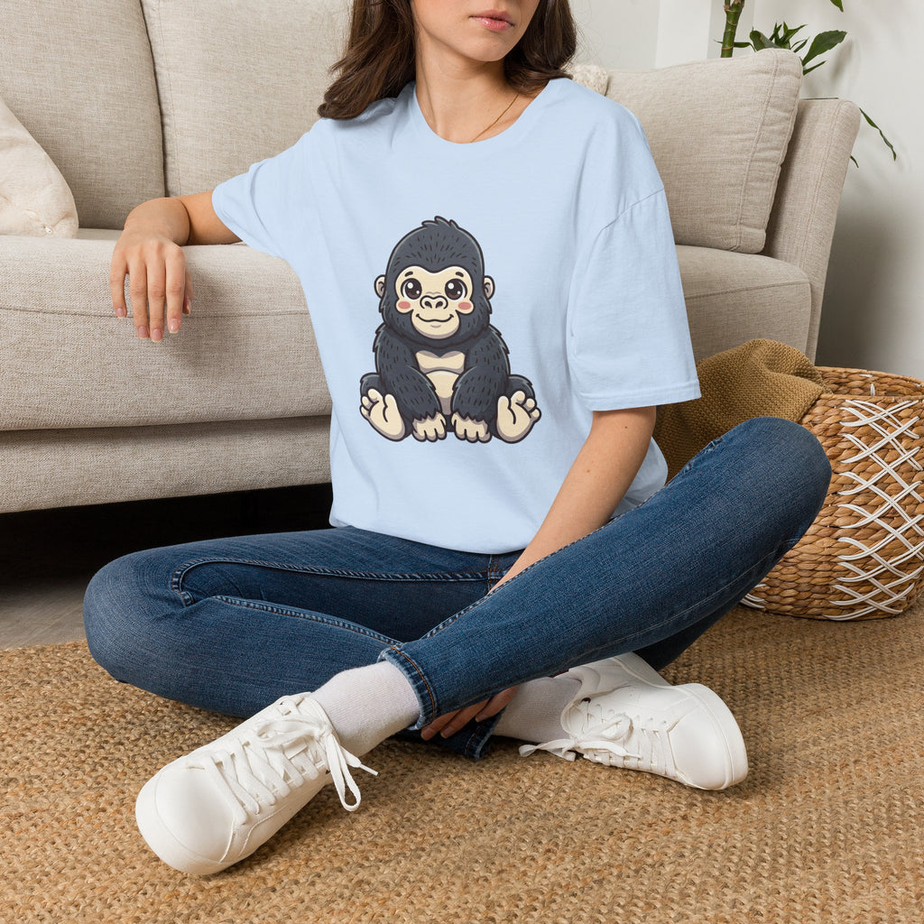 Cute Baby Gorilla T-Shirt — Adorable Cartoon Ape Tee for Animal Lovers