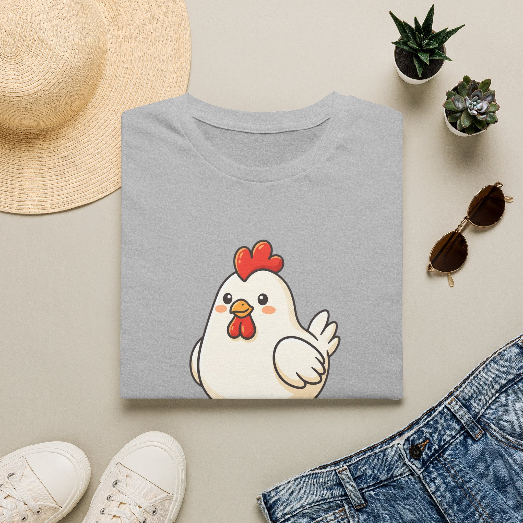 Cute Chicken T-Shirt — Cartoon Hen Tee for Farm & Animal Lovers