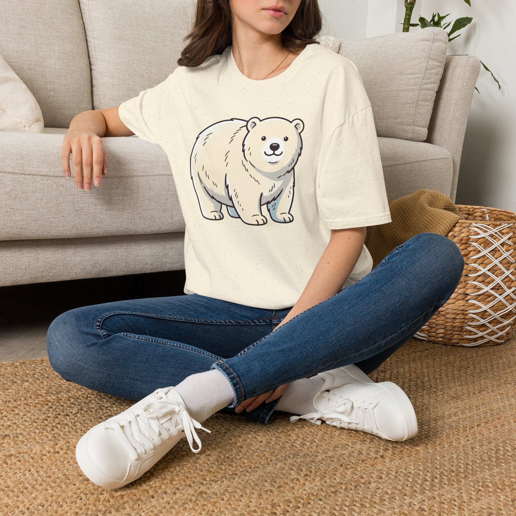 Cute Polar Bear Graphic T‑Shirt — Adorable Arctic Animal Tee