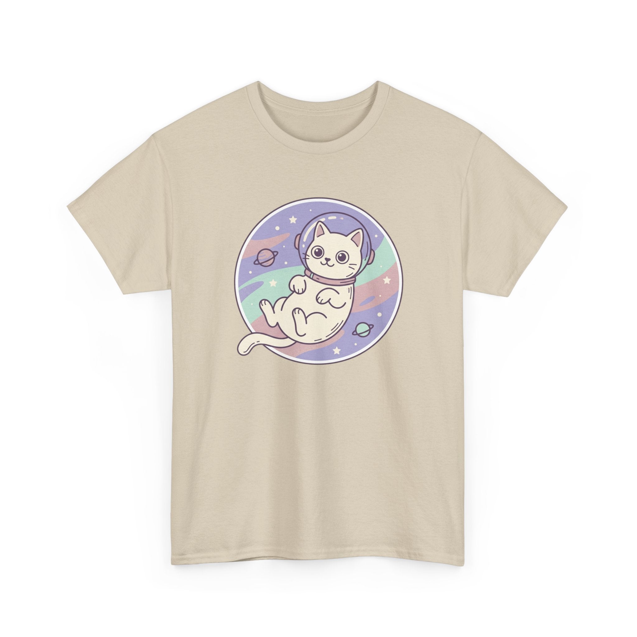 Space Cat Unisex Heavy Cotton Tee