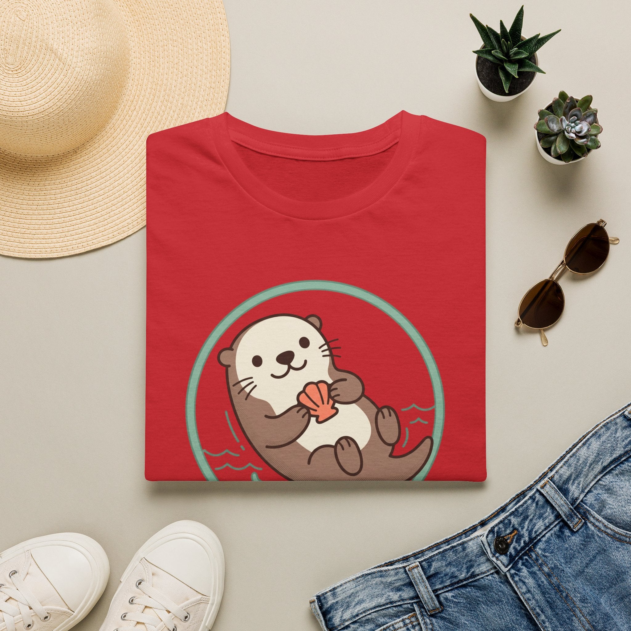 Happy Otter T-Shirt — Cute Sea Otter Graphic Tee