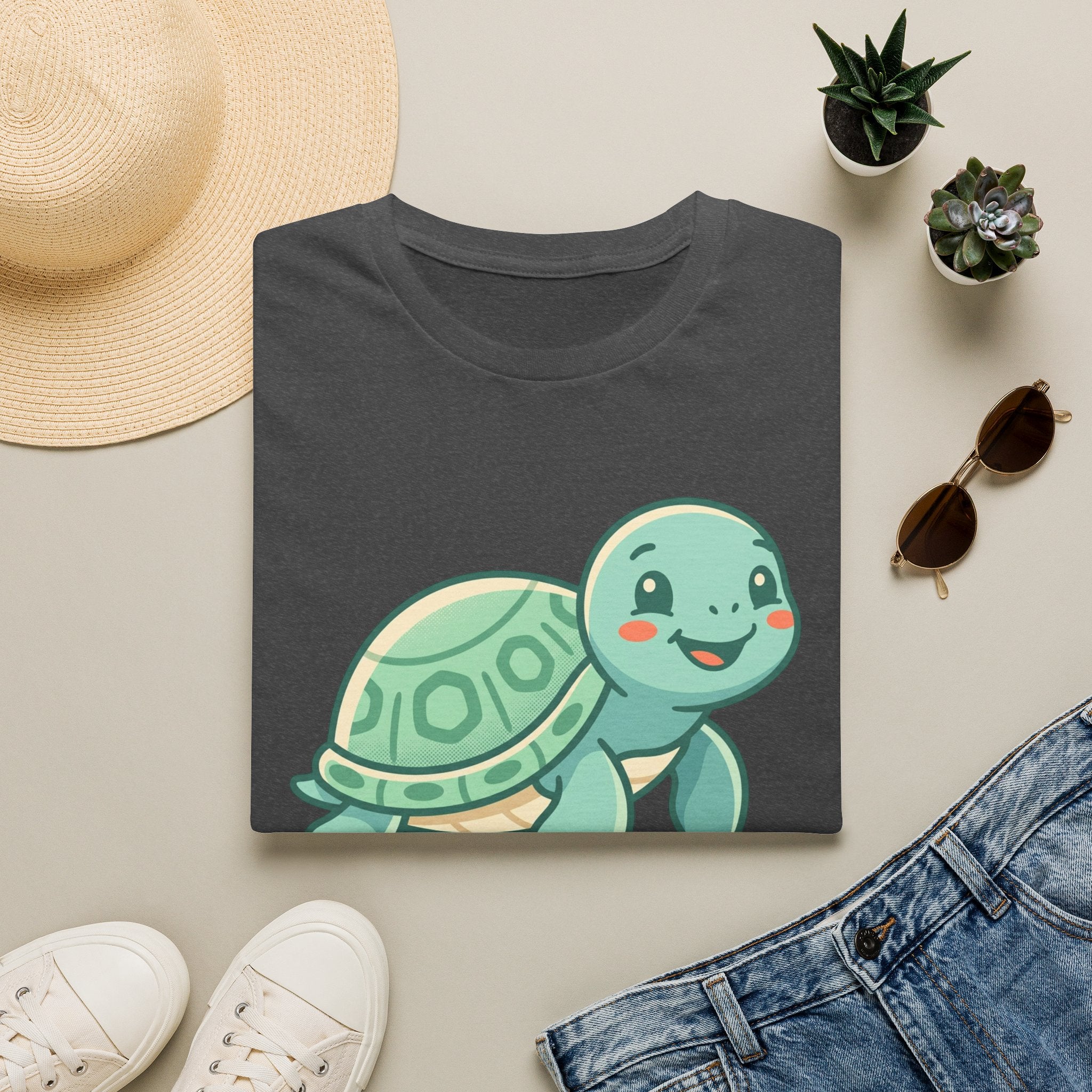 Cute Baby Turtle T-Shirt – Smiling Sea Turtle Graphic Tee for Kids & Turtle Lovers