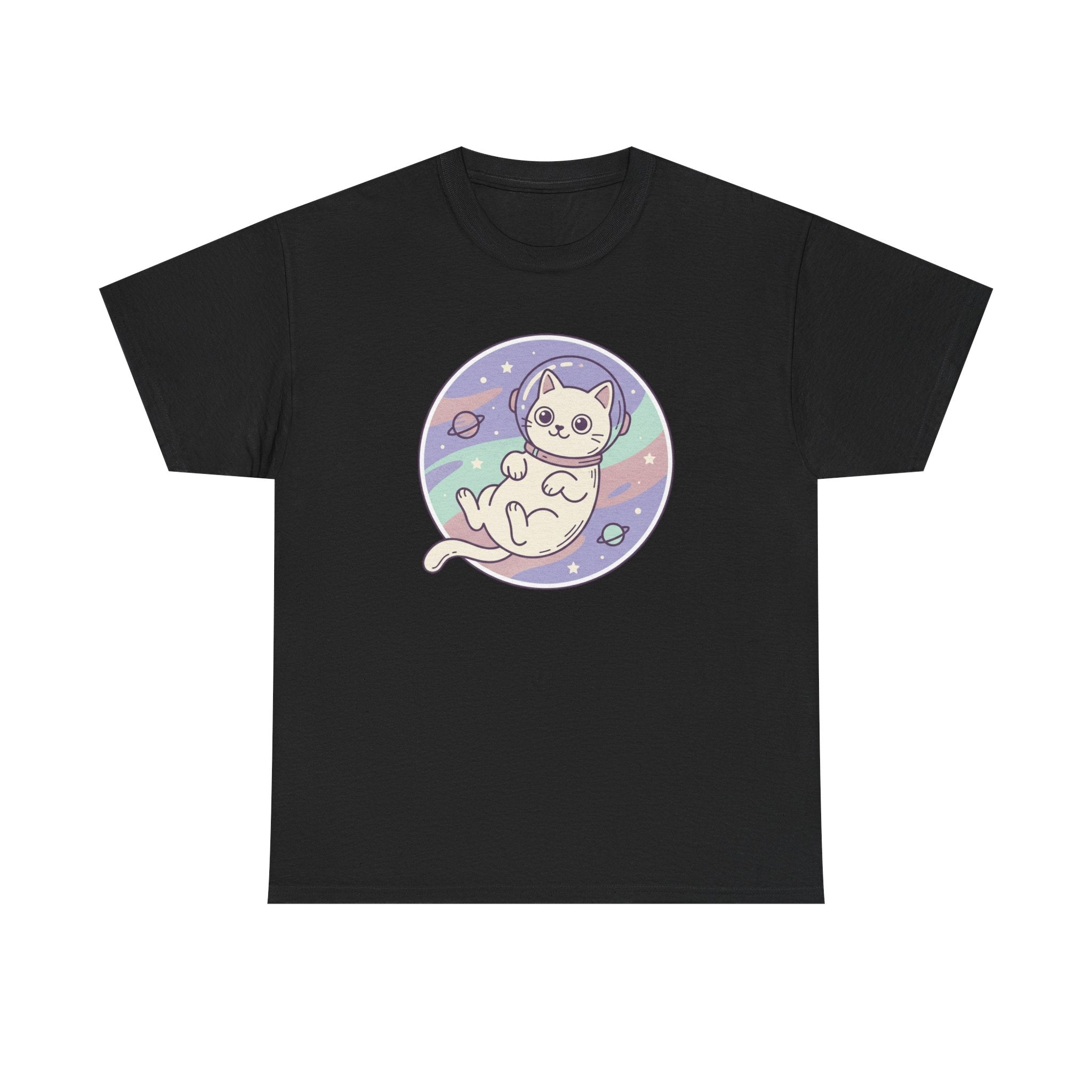 Space Cat Unisex Heavy Cotton Tee