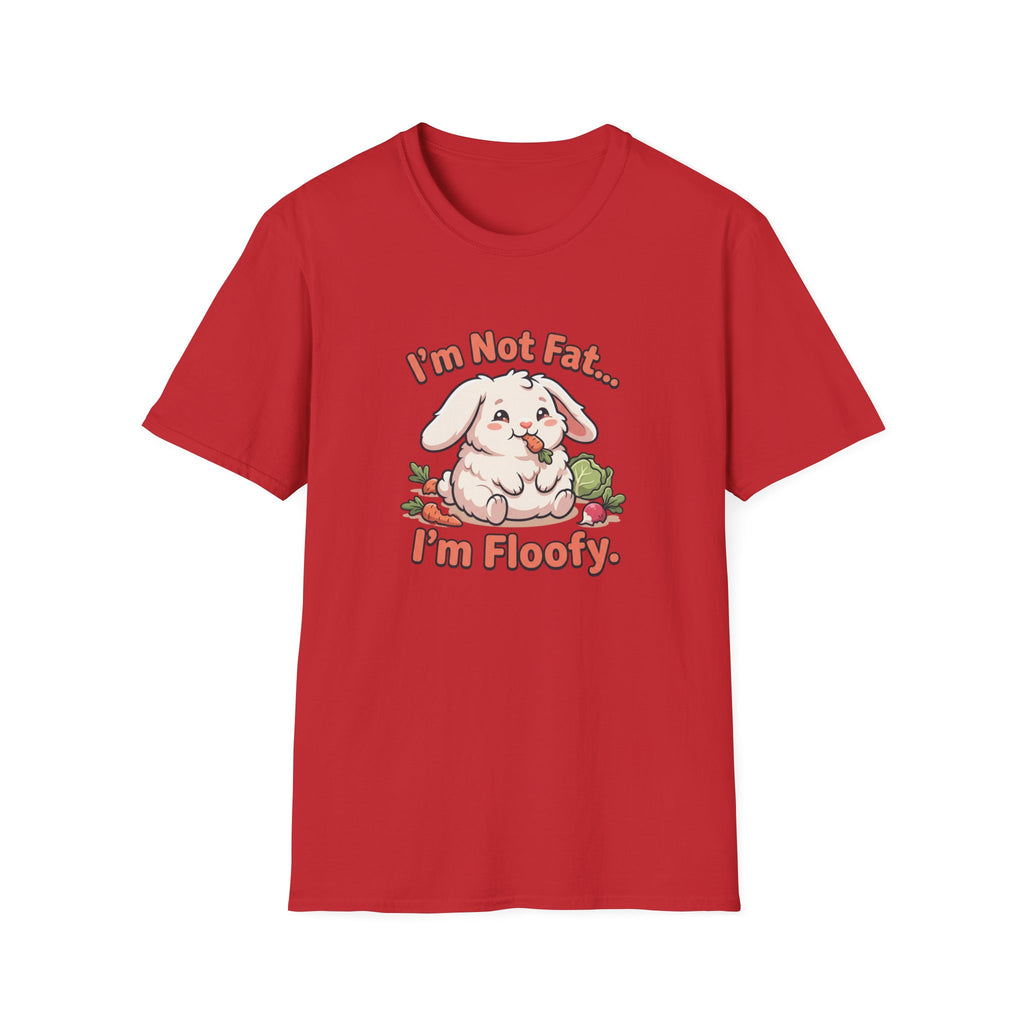 Cute Bunny T-Shirt – "I'm Not Fat... I'm Floofy" Funny Graphic Tee for Animal Lovers