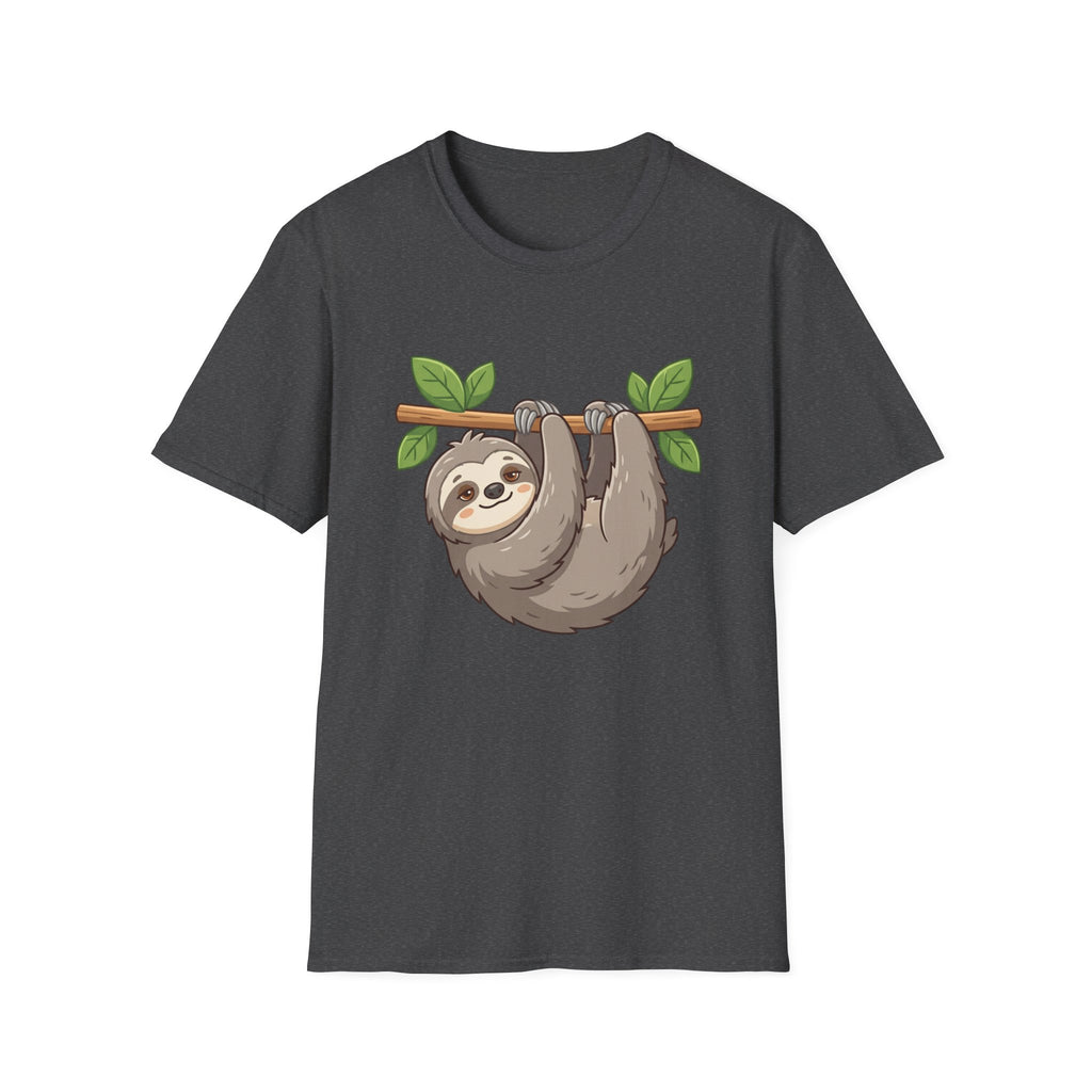 Sloth Hanging Cute Graphic T-Shirt — Relaxed Animal Tee