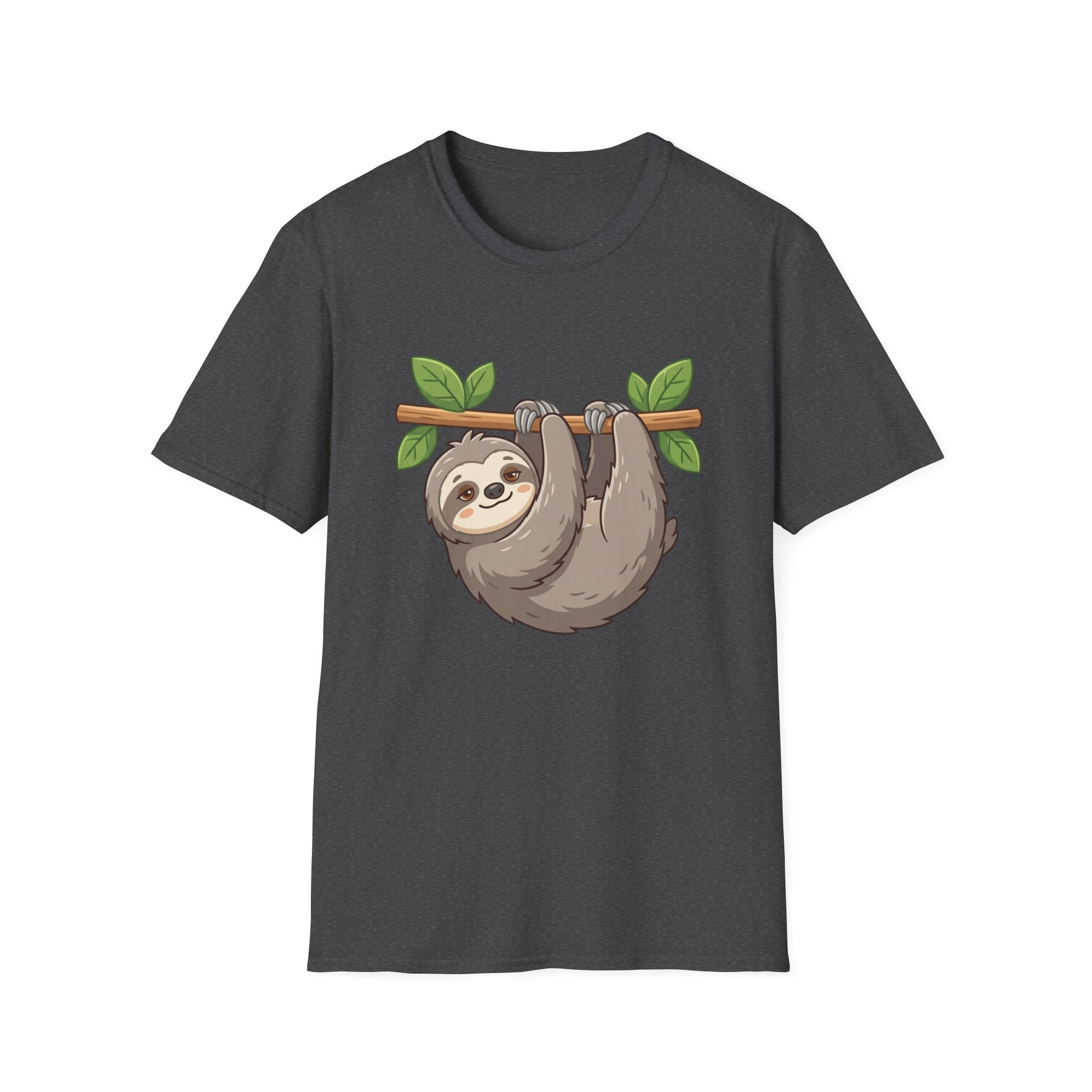 Sloth Hanging Cute Graphic T-Shirt — Relaxed Animal Tee