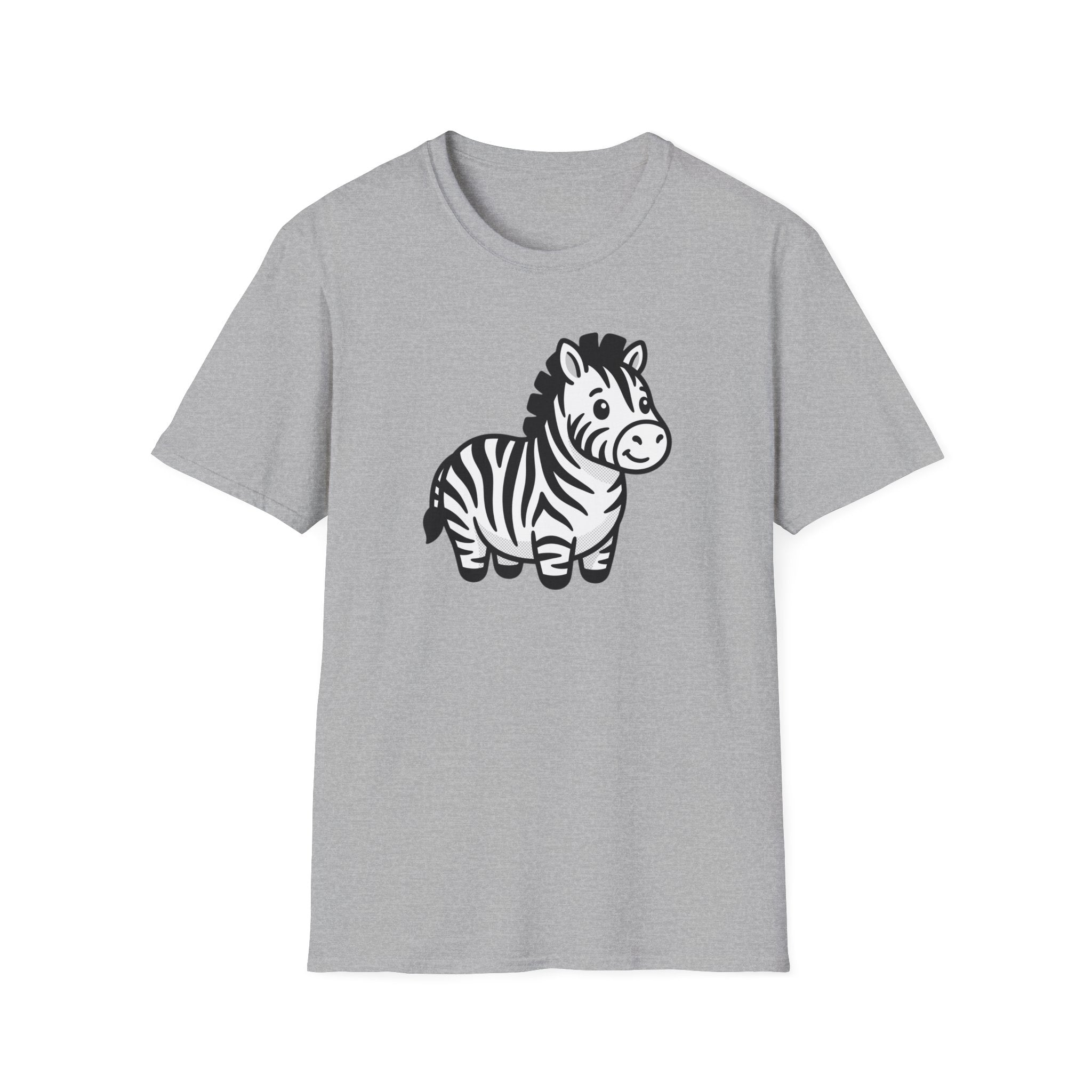 Zebra Cute Cartoon T-Shirt — Adorable Playful Animal Tee for Kids & Animal Lovers