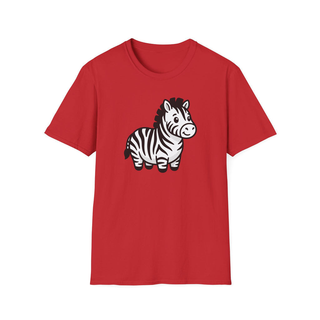 Zebra Cute Cartoon T-Shirt — Adorable Playful Animal Tee for Kids & Animal Lovers