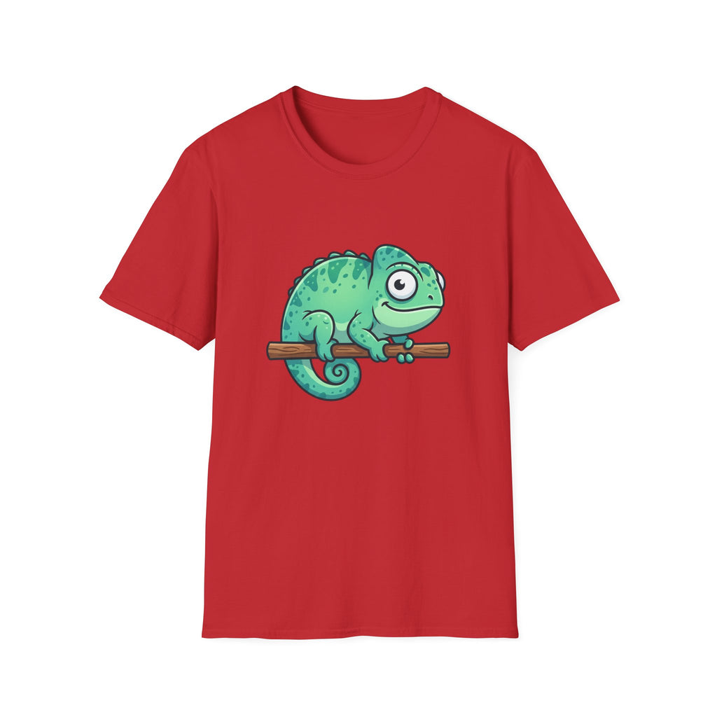 Charming Chameleon Tee — Cute Green Cartoon Lizard T-Shirt
