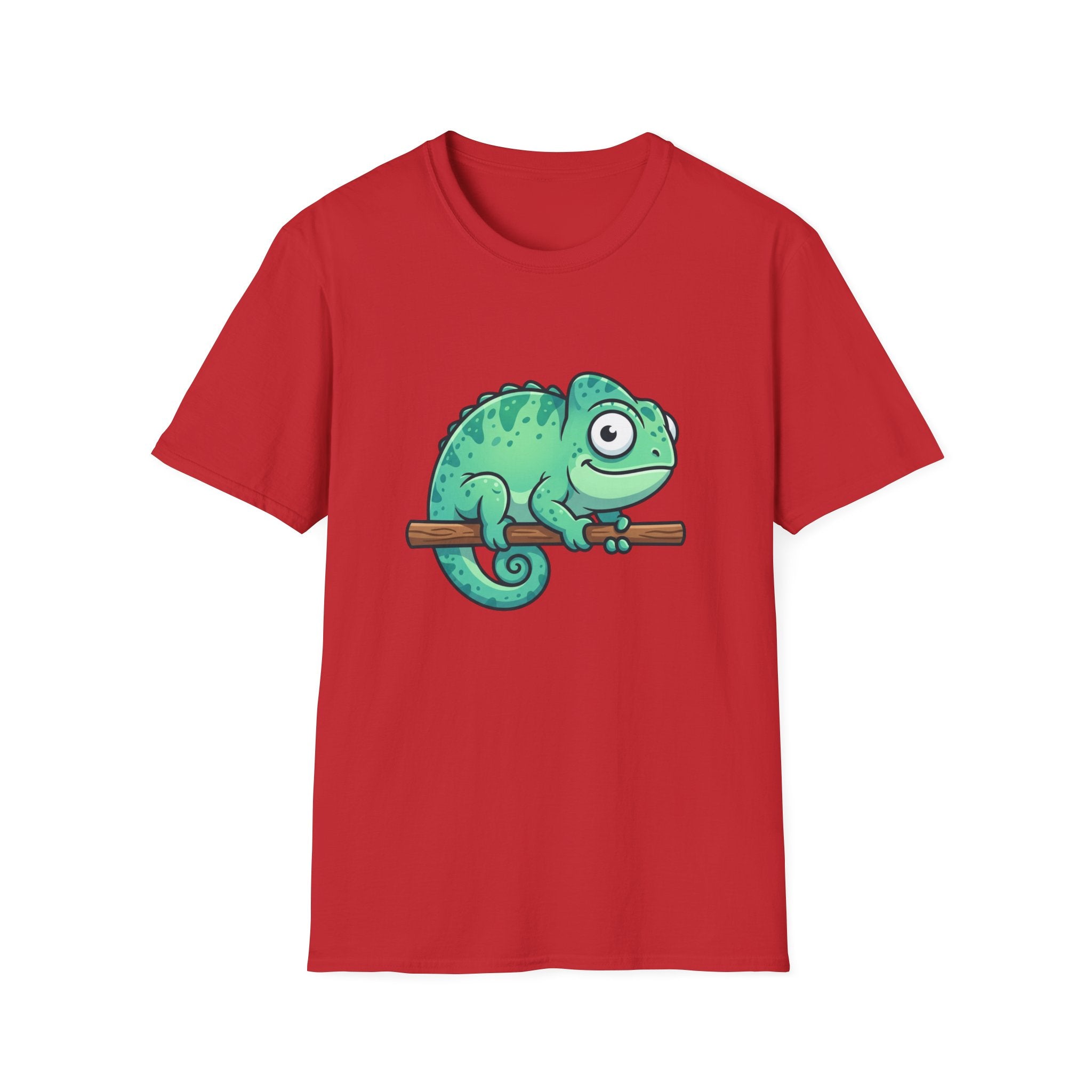 Charming Chameleon Tee — Cute Green Cartoon Lizard T-Shirt