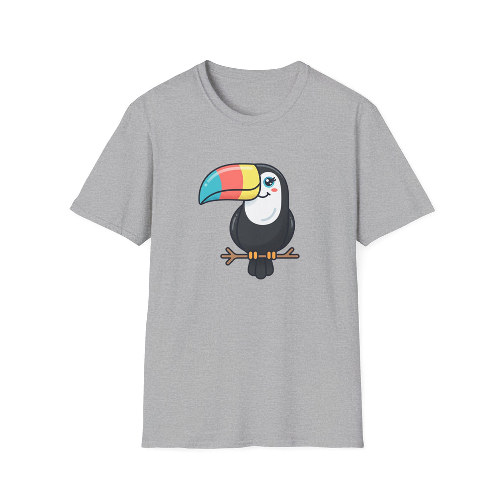 Toucan Cartoon T-Shirt — Cute Rainbow Beak Tropical Tee