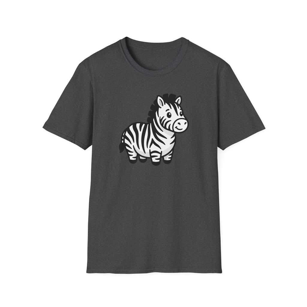 Zebra Cute Cartoon T-Shirt — Adorable Playful Animal Tee for Kids & Animal Lovers