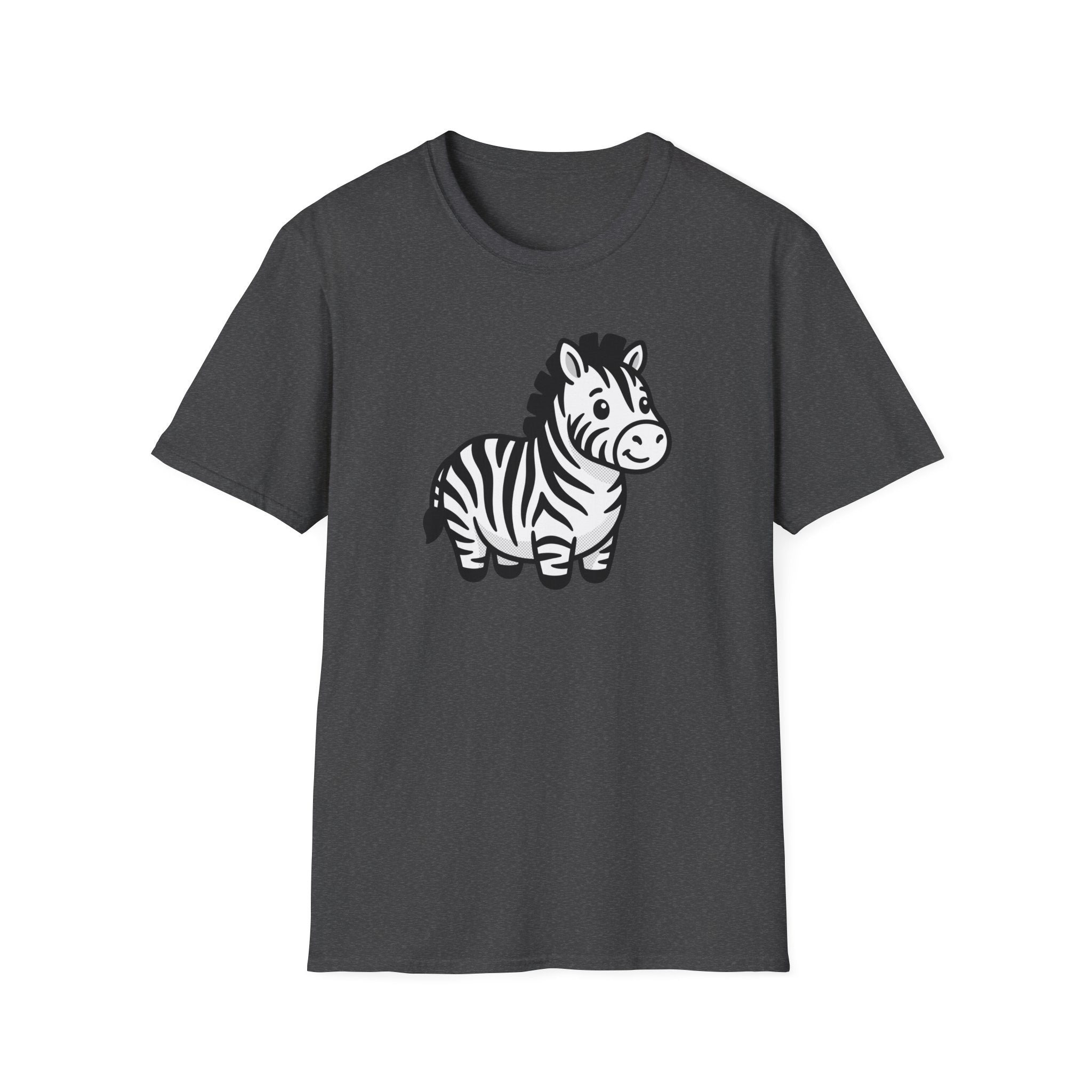 Zebra Cute Cartoon T-Shirt — Adorable Playful Animal Tee for Kids & Animal Lovers