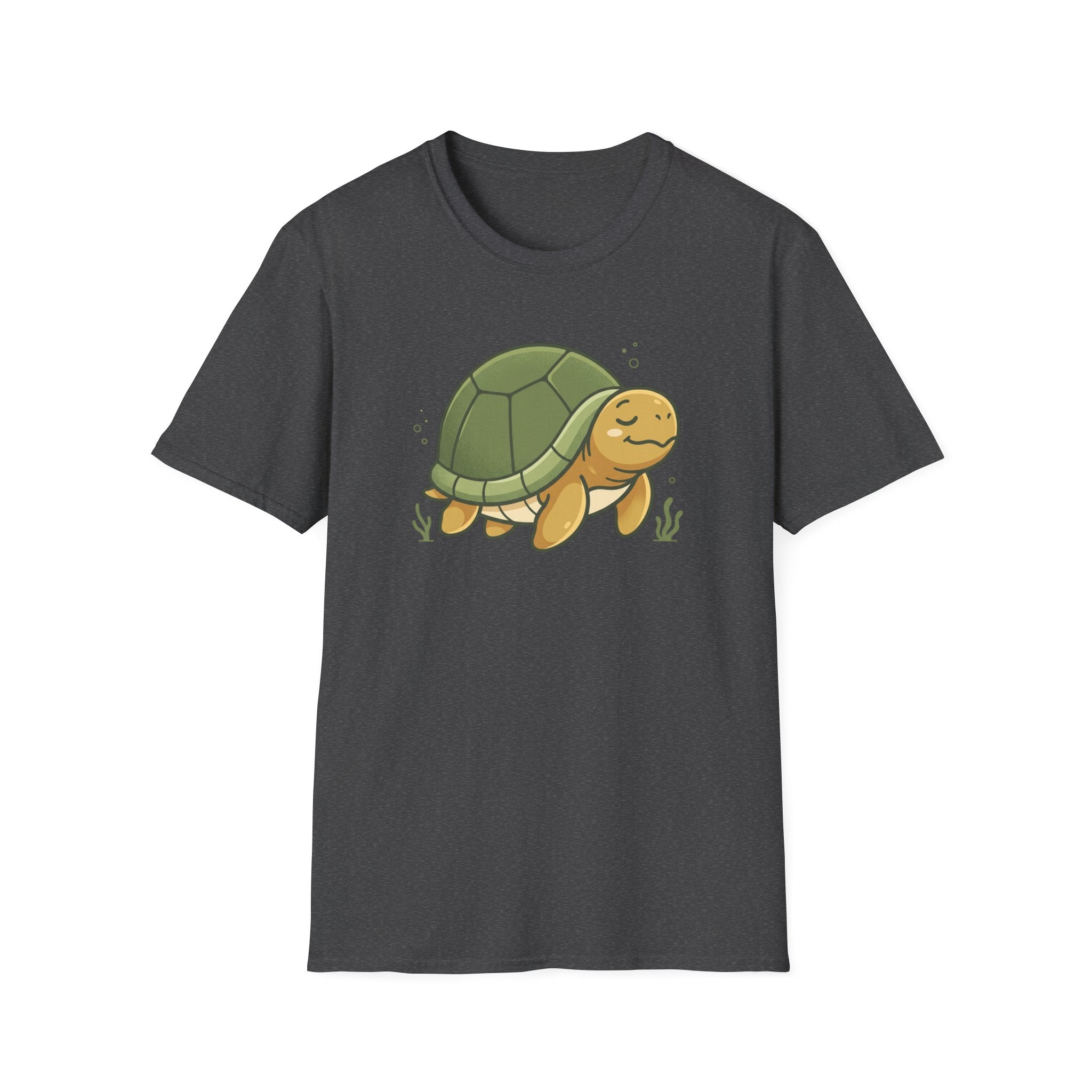Cute Cartoon Turtle T-Shirt — Relaxed Sea Turtle Graphic Tee
