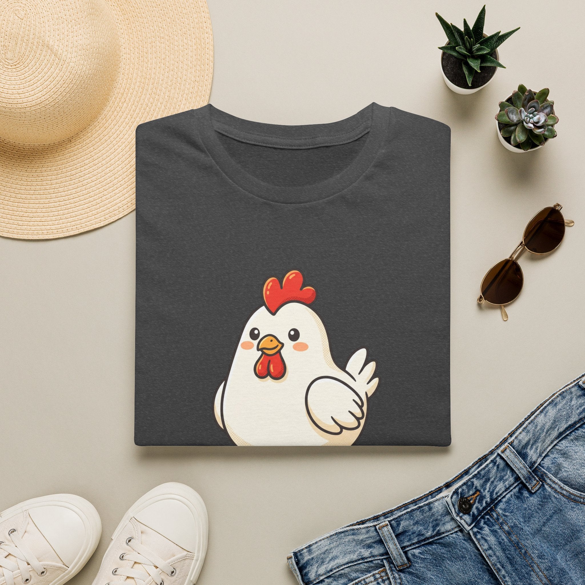 Cute Chicken T-Shirt — Cartoon Hen Tee for Farm & Animal Lovers